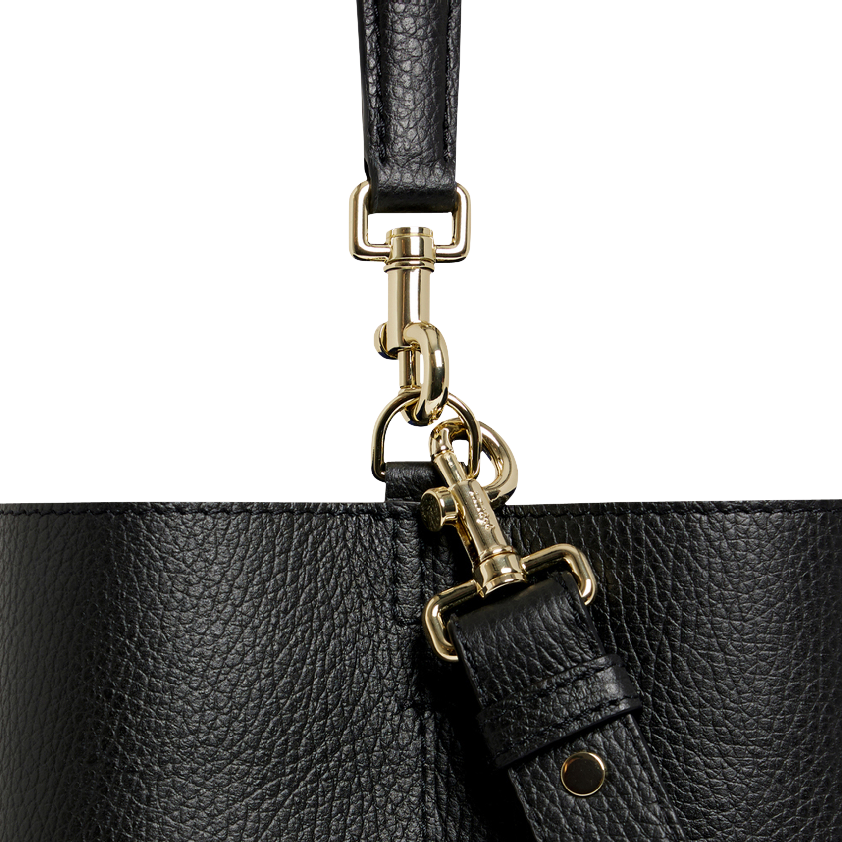 Grand sac seau en cuir grainé LE TANNEUR Noir