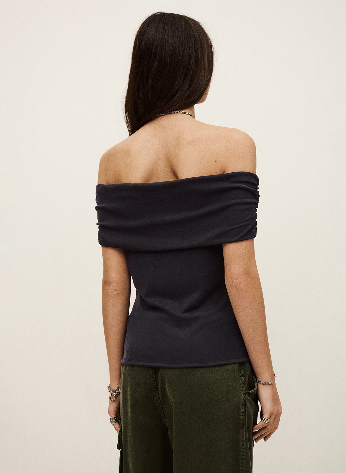 Tee-shirt col bardot BA&SH Bleu