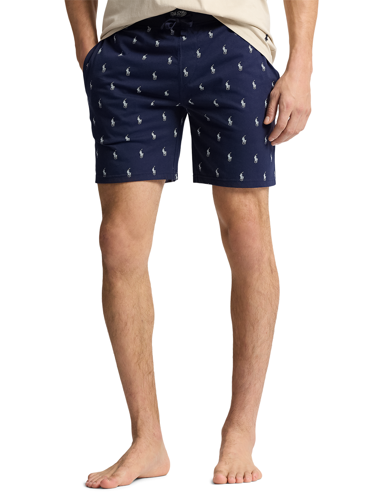Pyjamabroek met monogram van katoen. POLO RALPH LAUREN Blauw