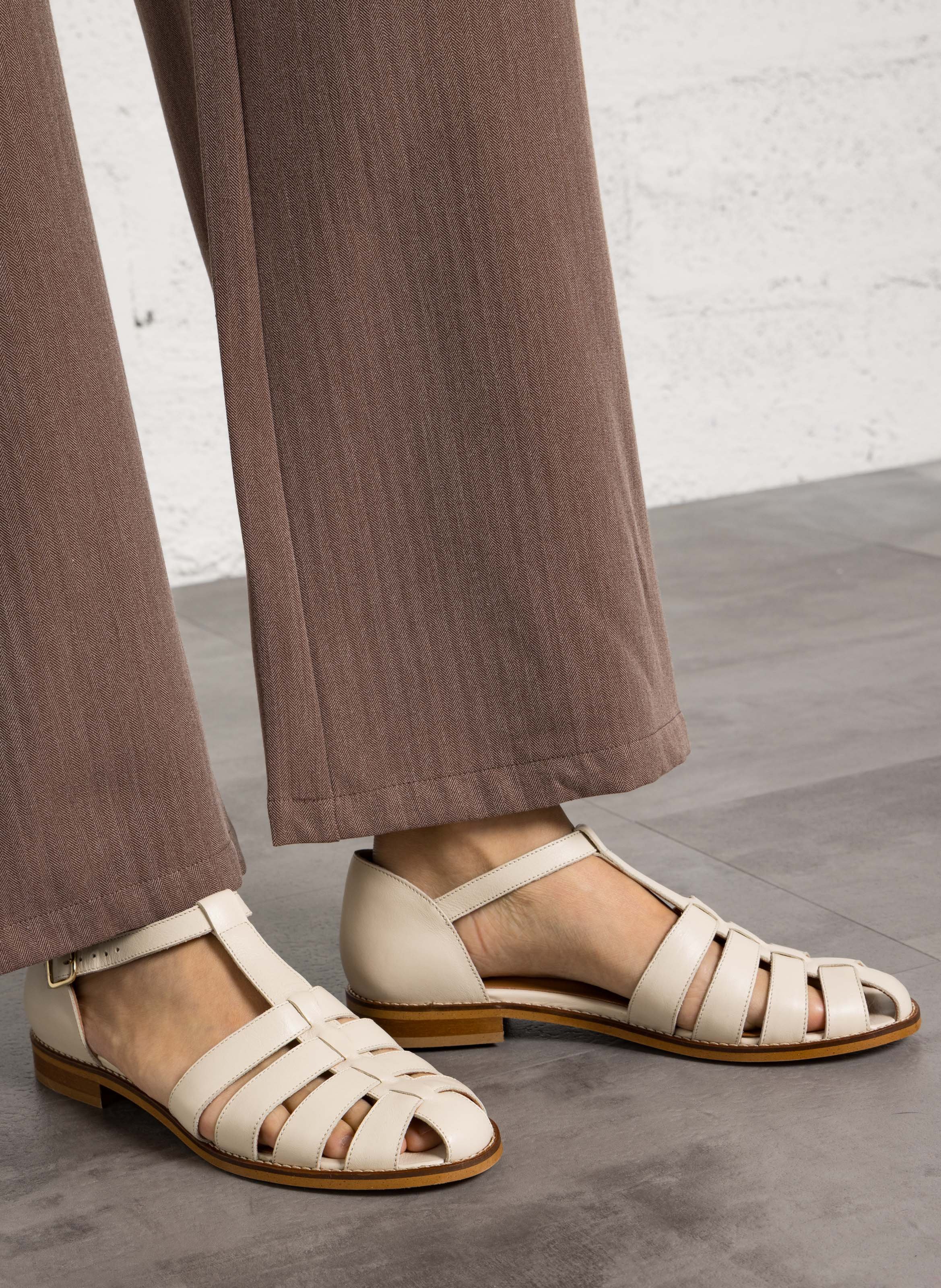 Méduses en cuir velours MELLOW YELLOW Beige