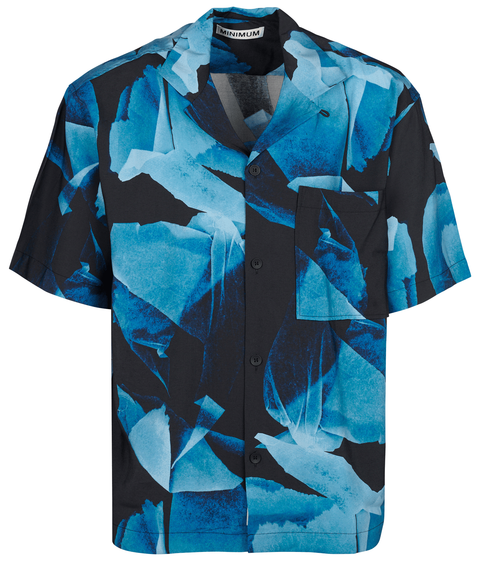 Chemise regular-fit col cubain imprimée MINIMUM Multicolore