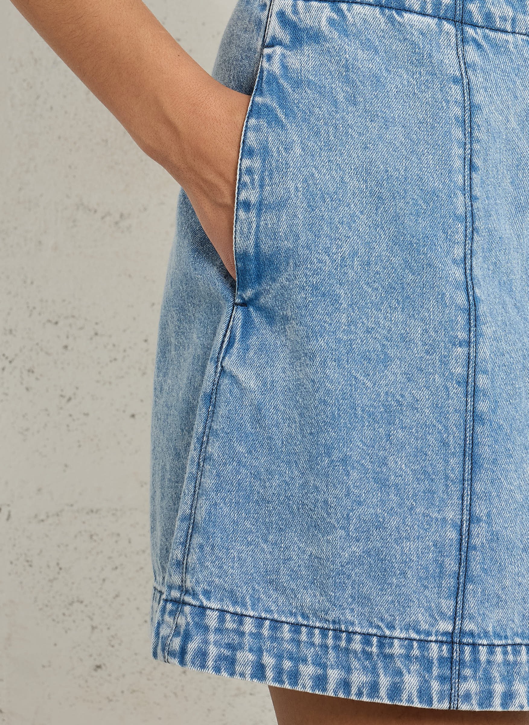 Kurzer Baumwoll-Jeansrock BELLEROSE Orange