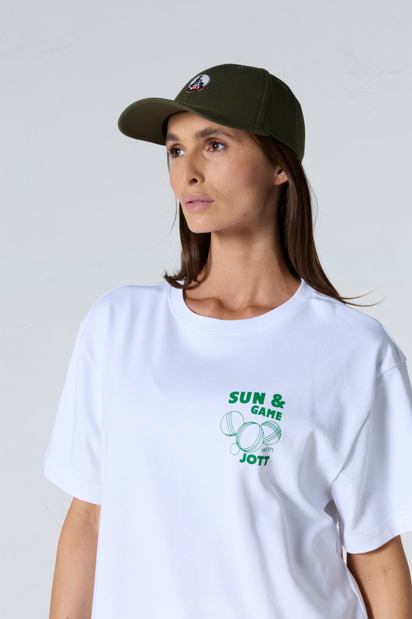 Round neck unisex printed T-shirt JOTT White