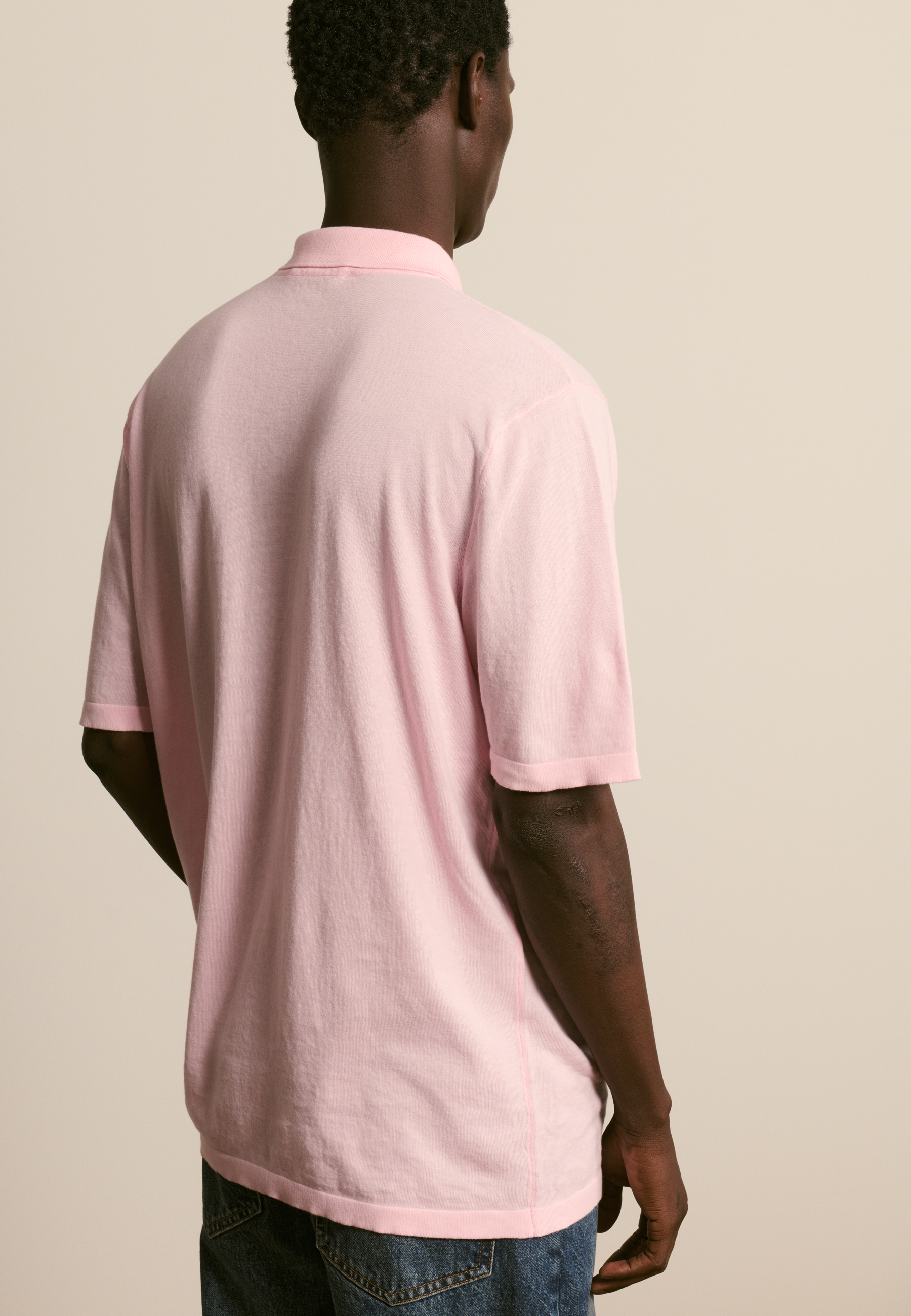 Chemise manches courtes en coton MAISON MONTAGUT Rose