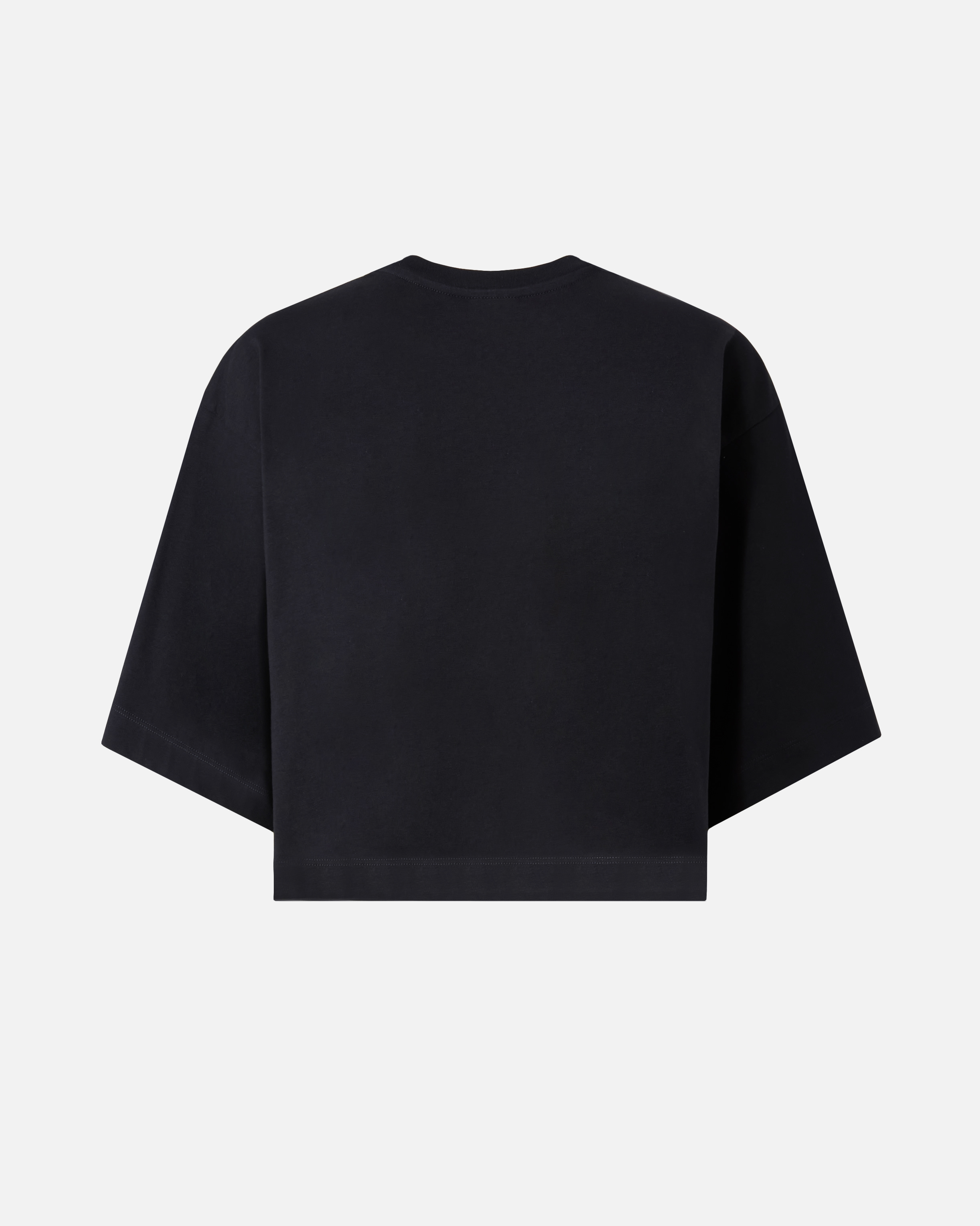 T-shirt cropped à broderie love birds PINKO Noir