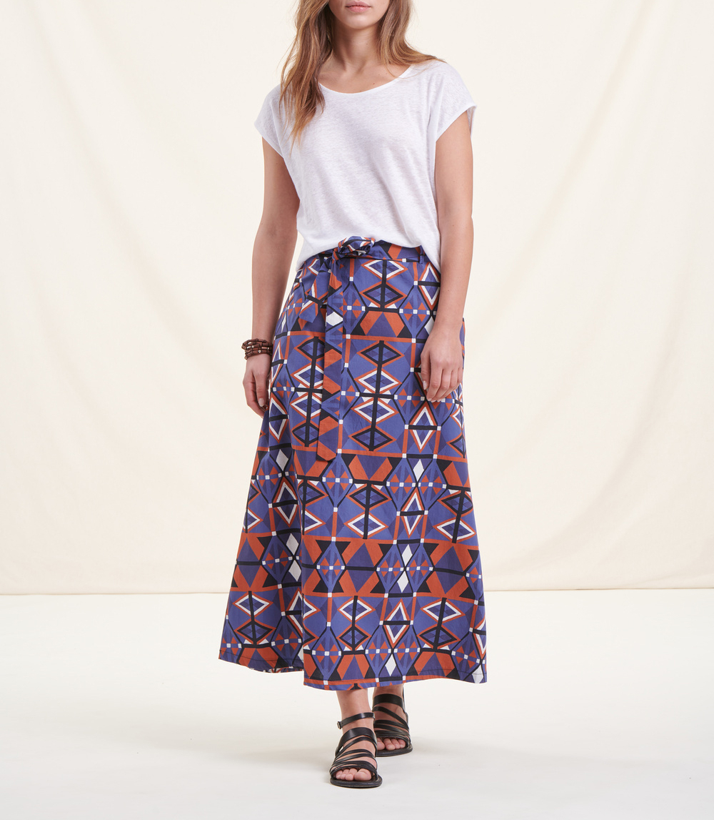 Tee-shirt droit chiné en lin LA FEE MARABOUTEE Blanc