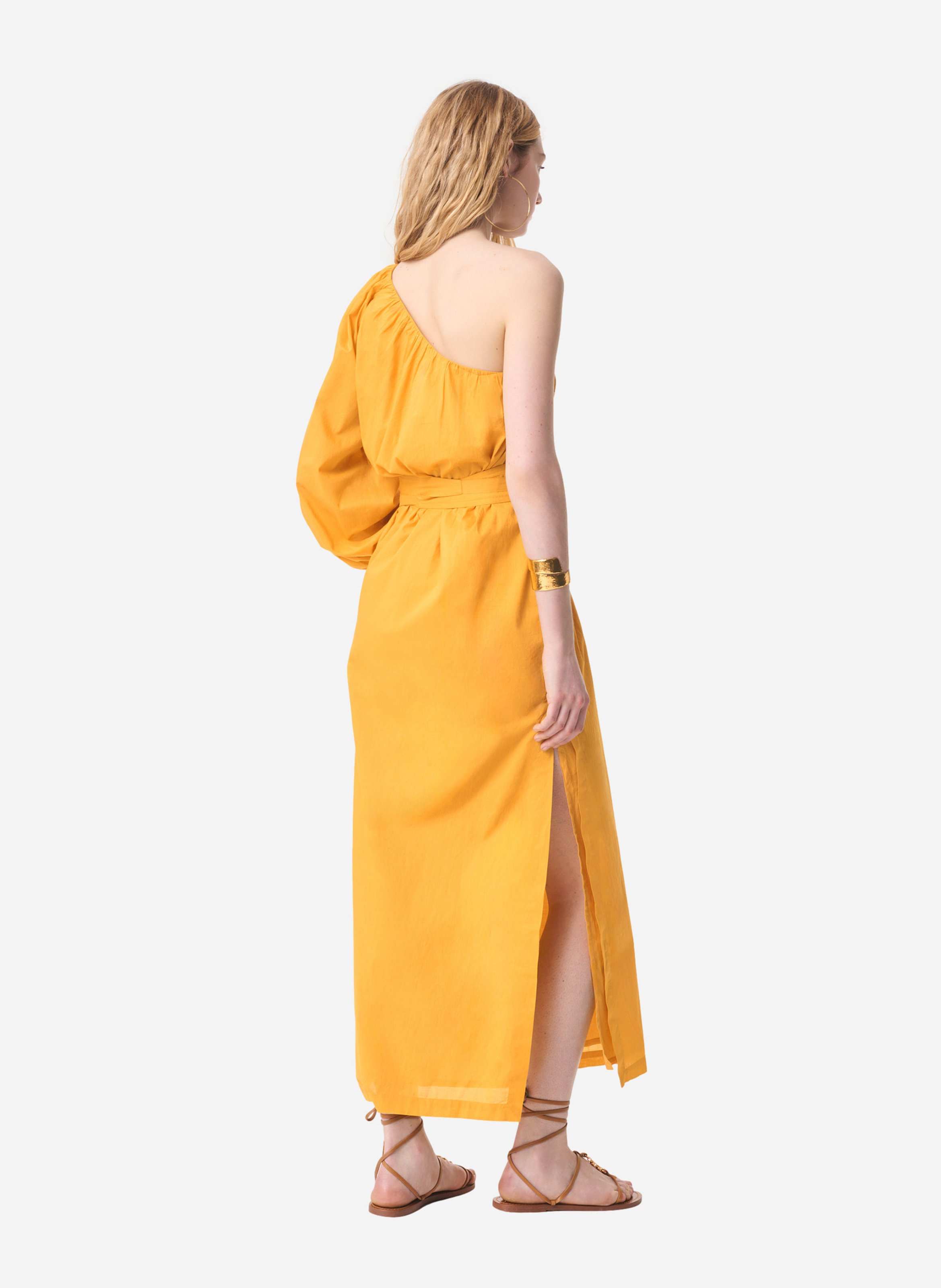 Robe longue ceinturée unie VANESSA BRUNO Jaune