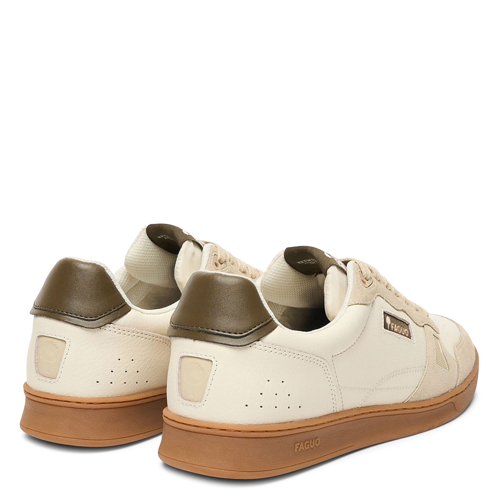 Baskets basses en cuir FAGUO Multicolore