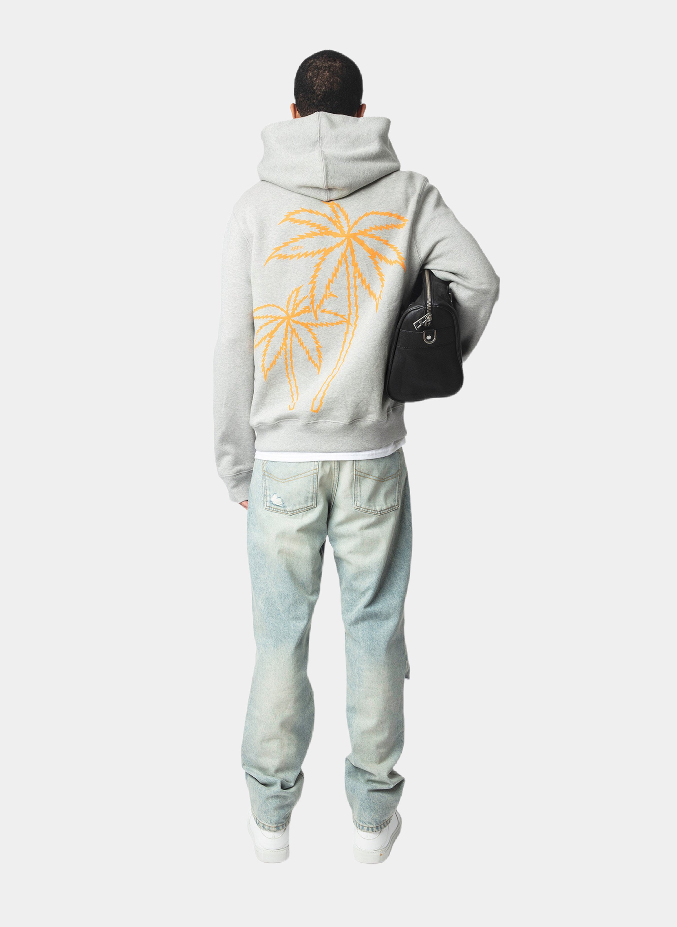 Sweat à capuche droit en coton ZADIG&VOLTAIRE Gris