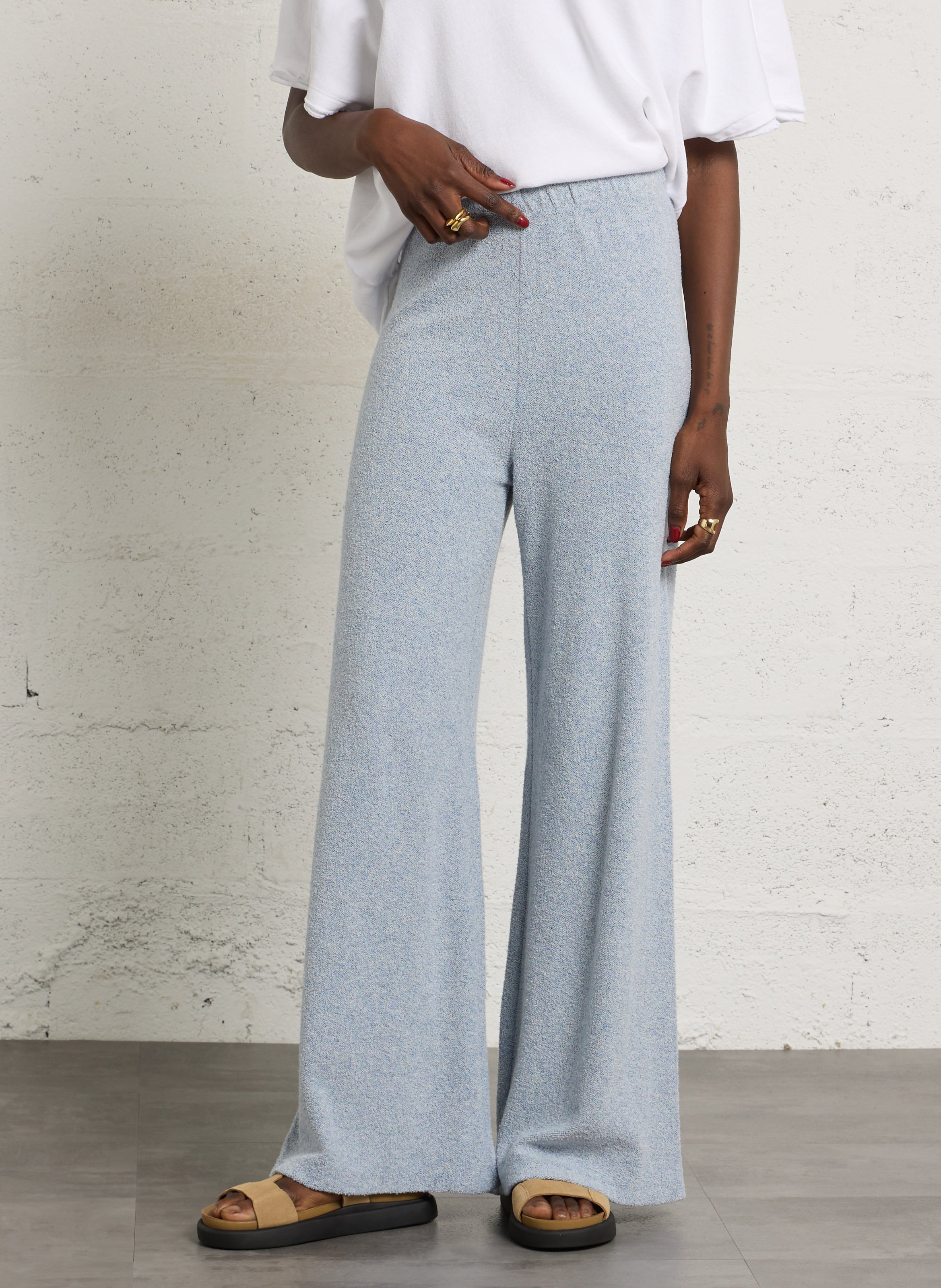 Wide loop plain pants AMERICAN VINTAGE Blue