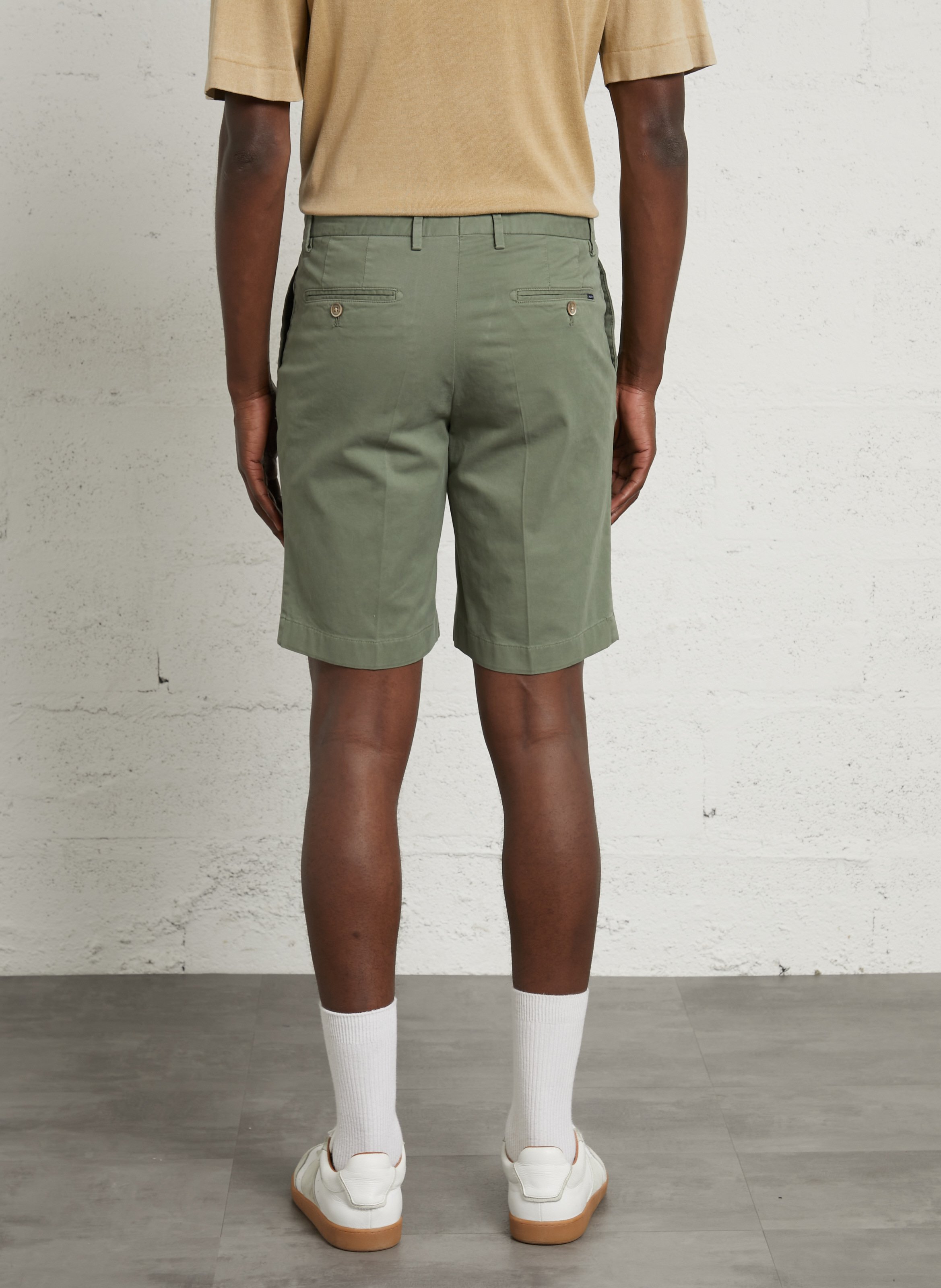 Bermudashorts aus Baumwoll-Mix LE TEMPS DES CERISES Grun