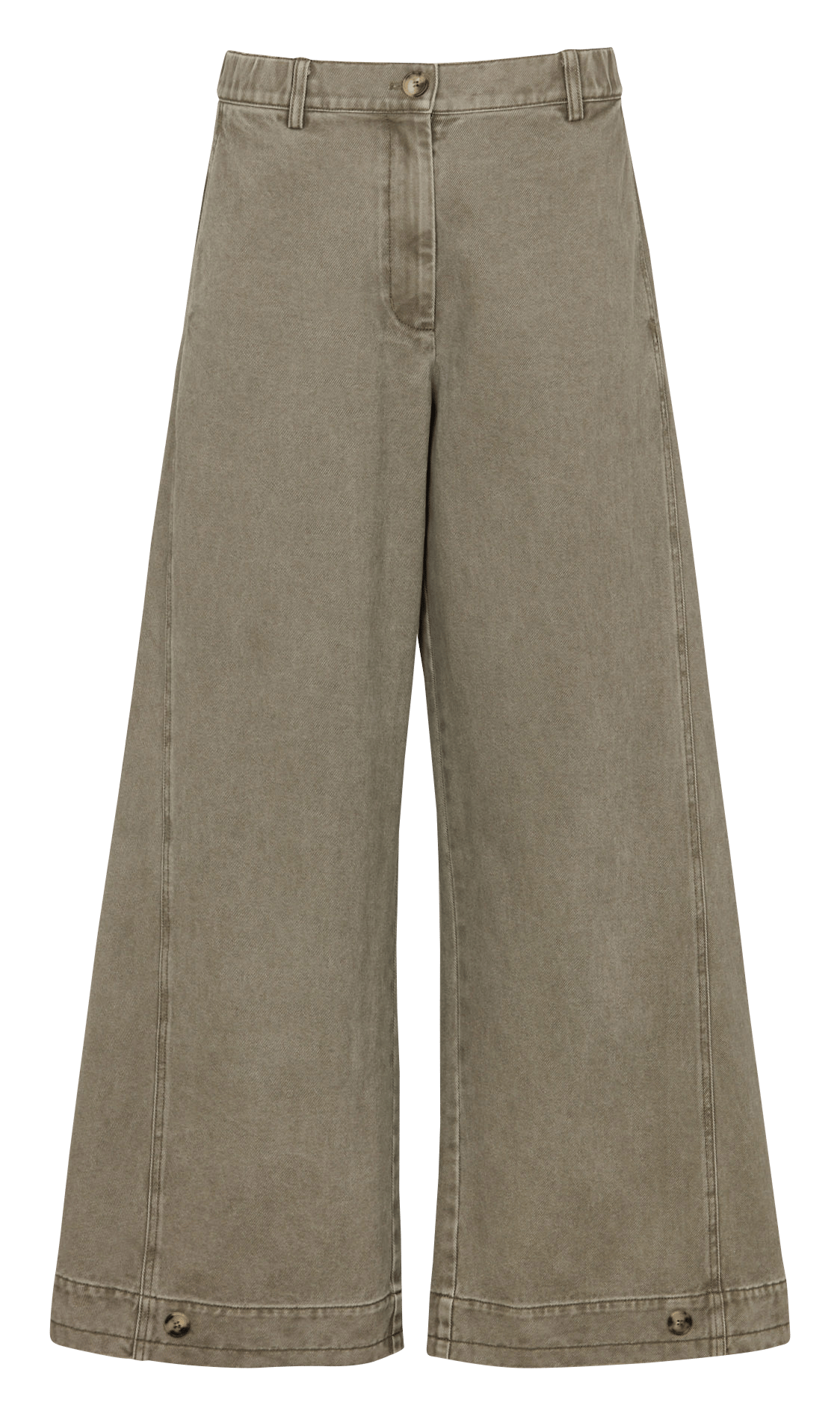 High-waisted wide-leg jeans RUE DE TOKYO Green
