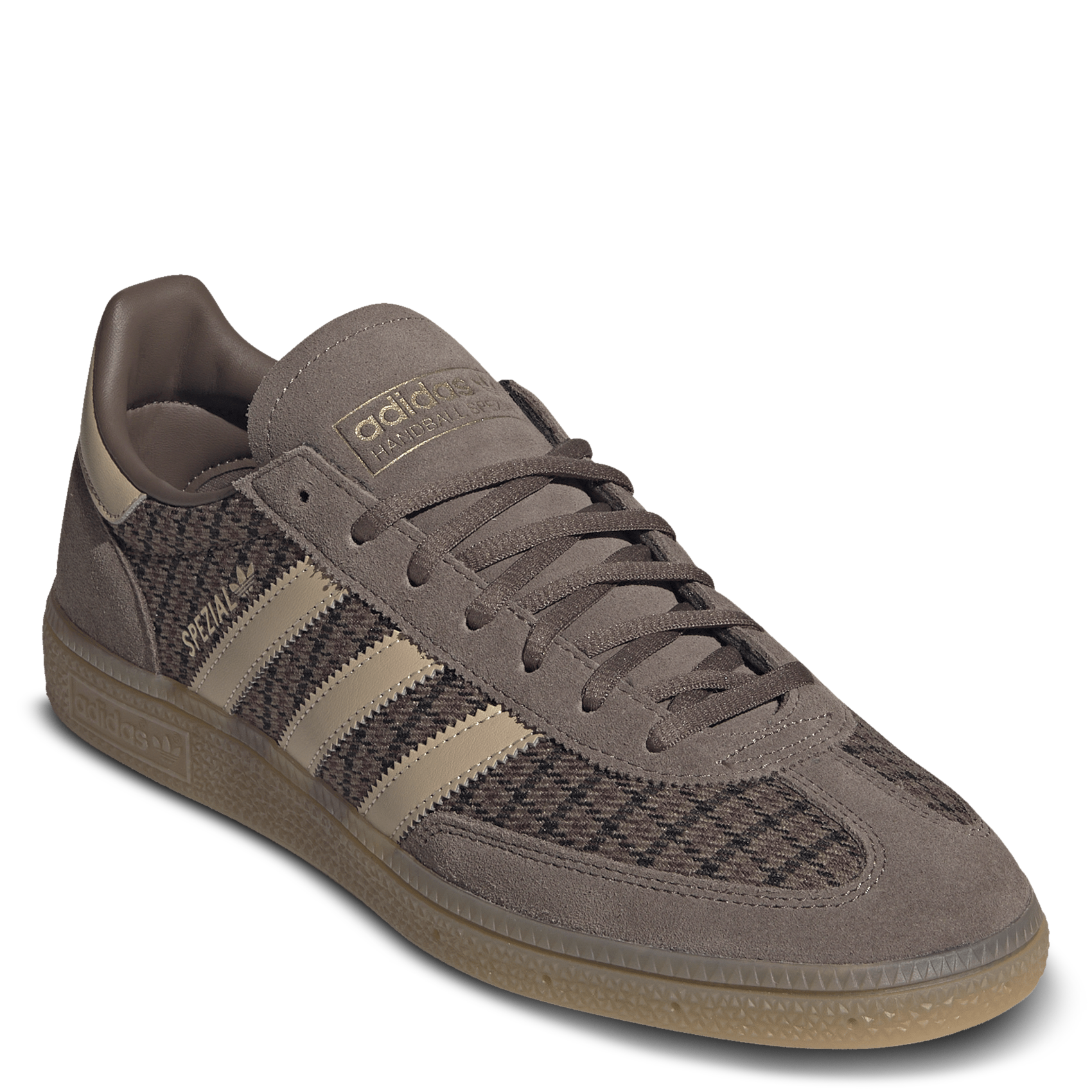 Baskets basses bi-matière à motif ADIDAS Marron
