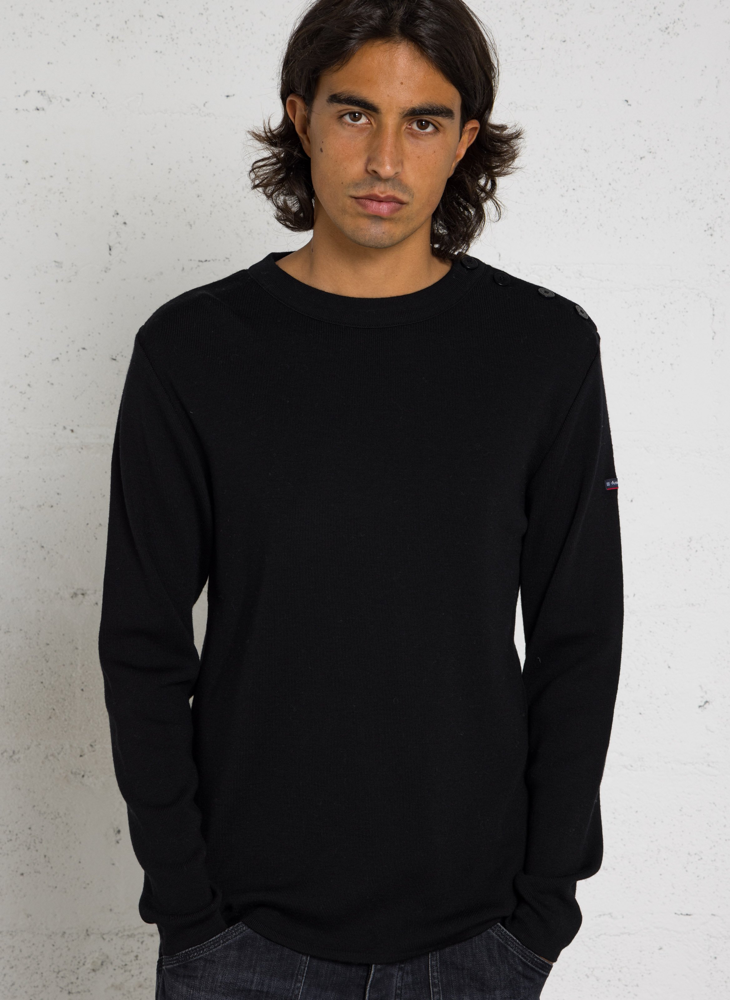 Gerade geschnittener Wollpullover ARMOR LUX Schwarz