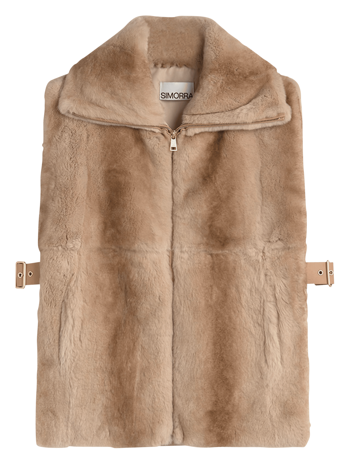 Manteau sans manches en fourrure SIMORRA Beige