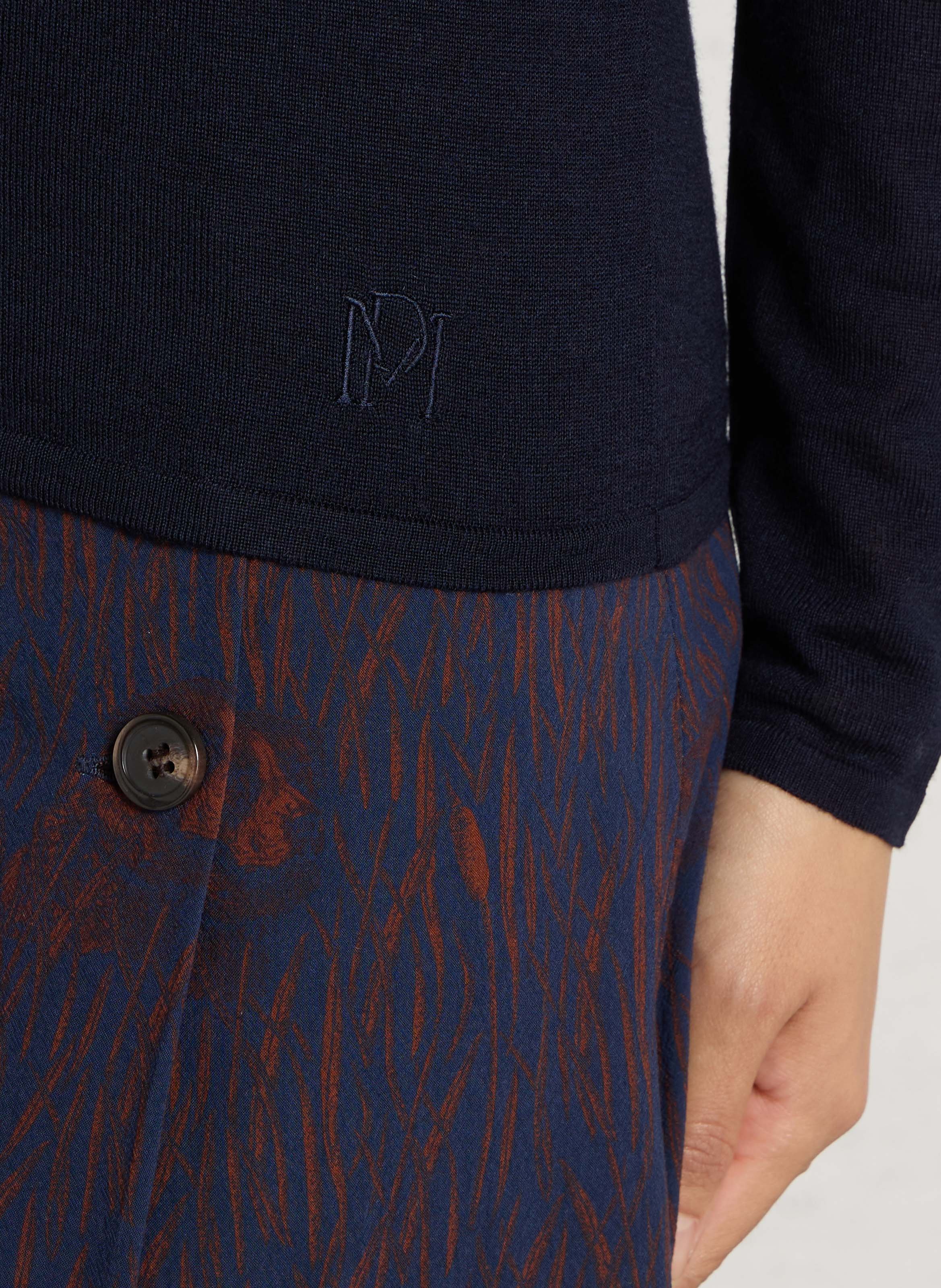 Lange rok met print NICE THINGS Blauw