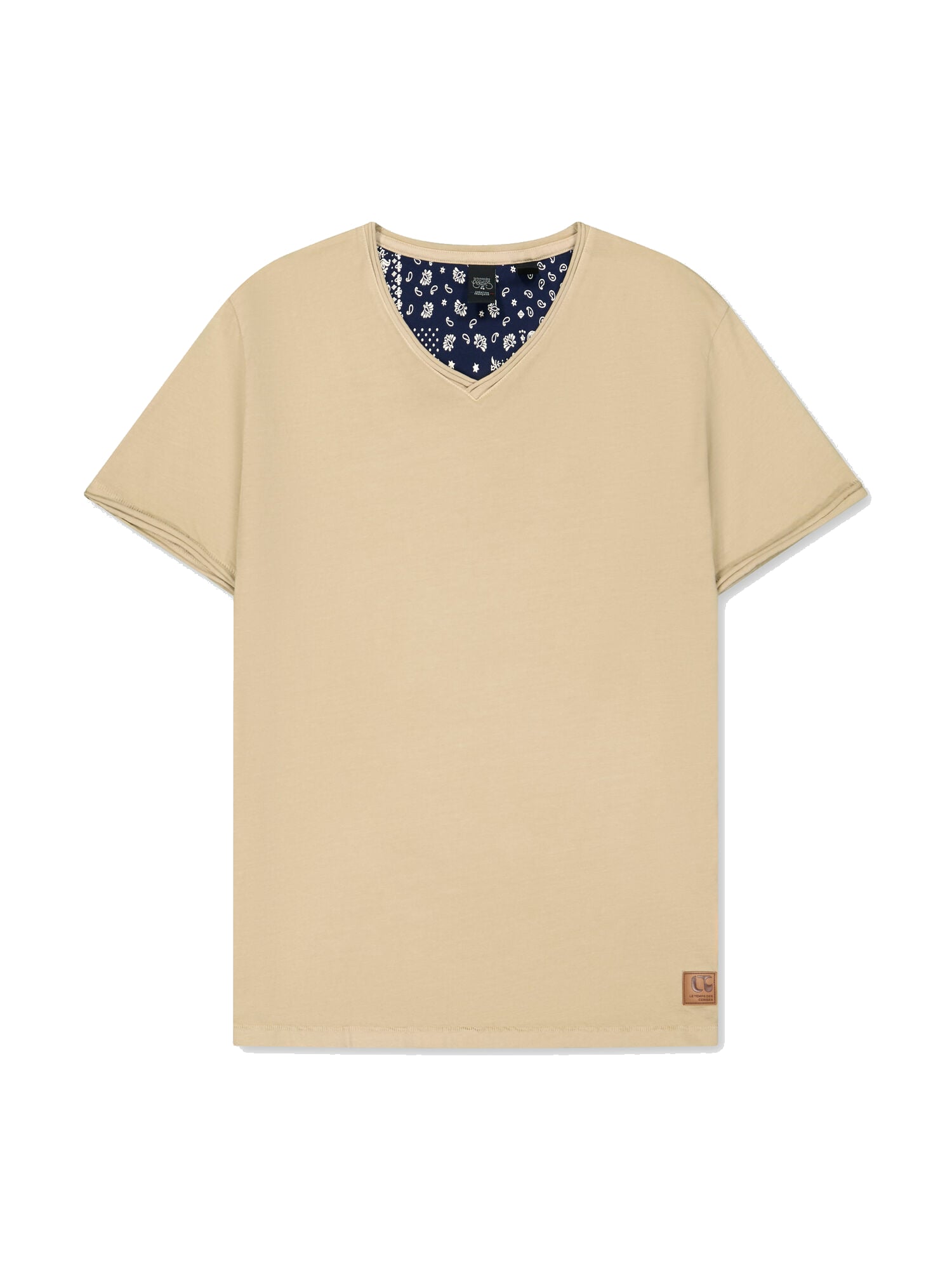 V-neck T-shirt LE TEMPS DES CERISES Beige