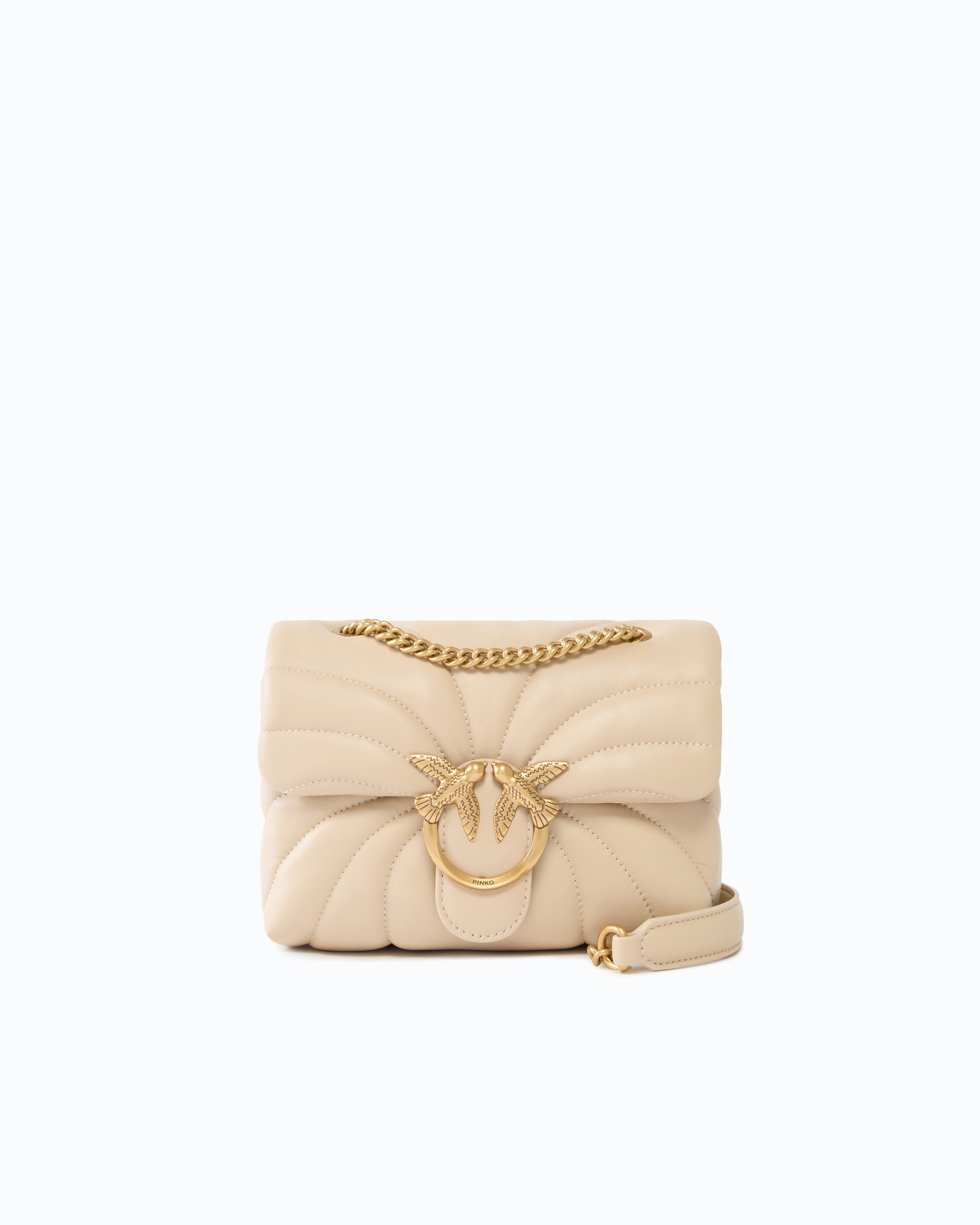 Mini Love Bag Puff Butterfly shoulder bag in nappa leather PINKO