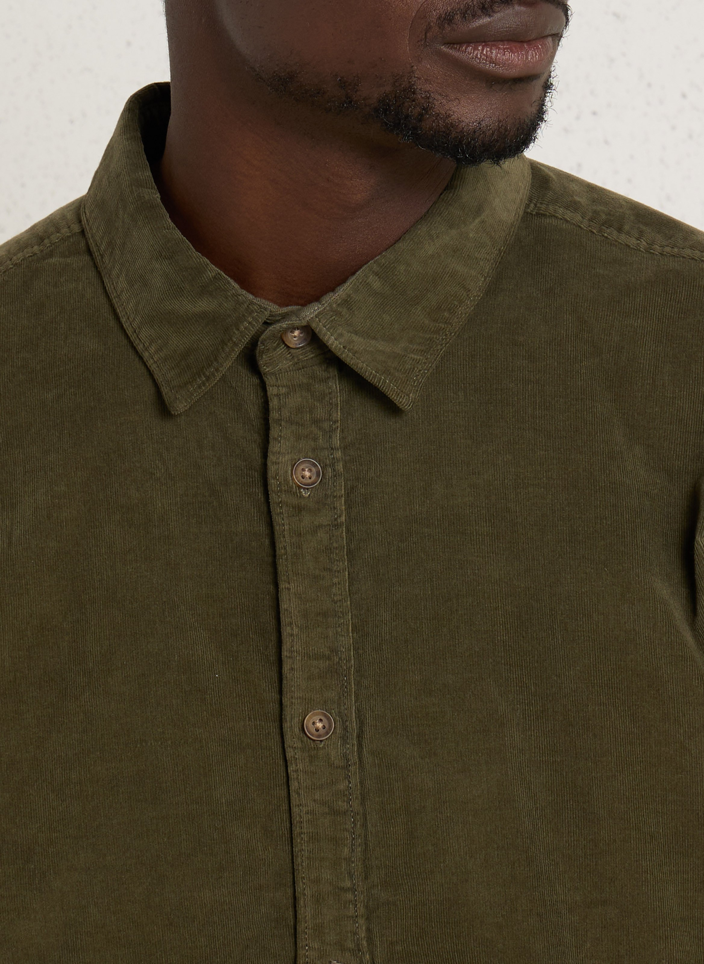 Overhemd van gemengd katoenen corduroy PEPE JEANS Groen