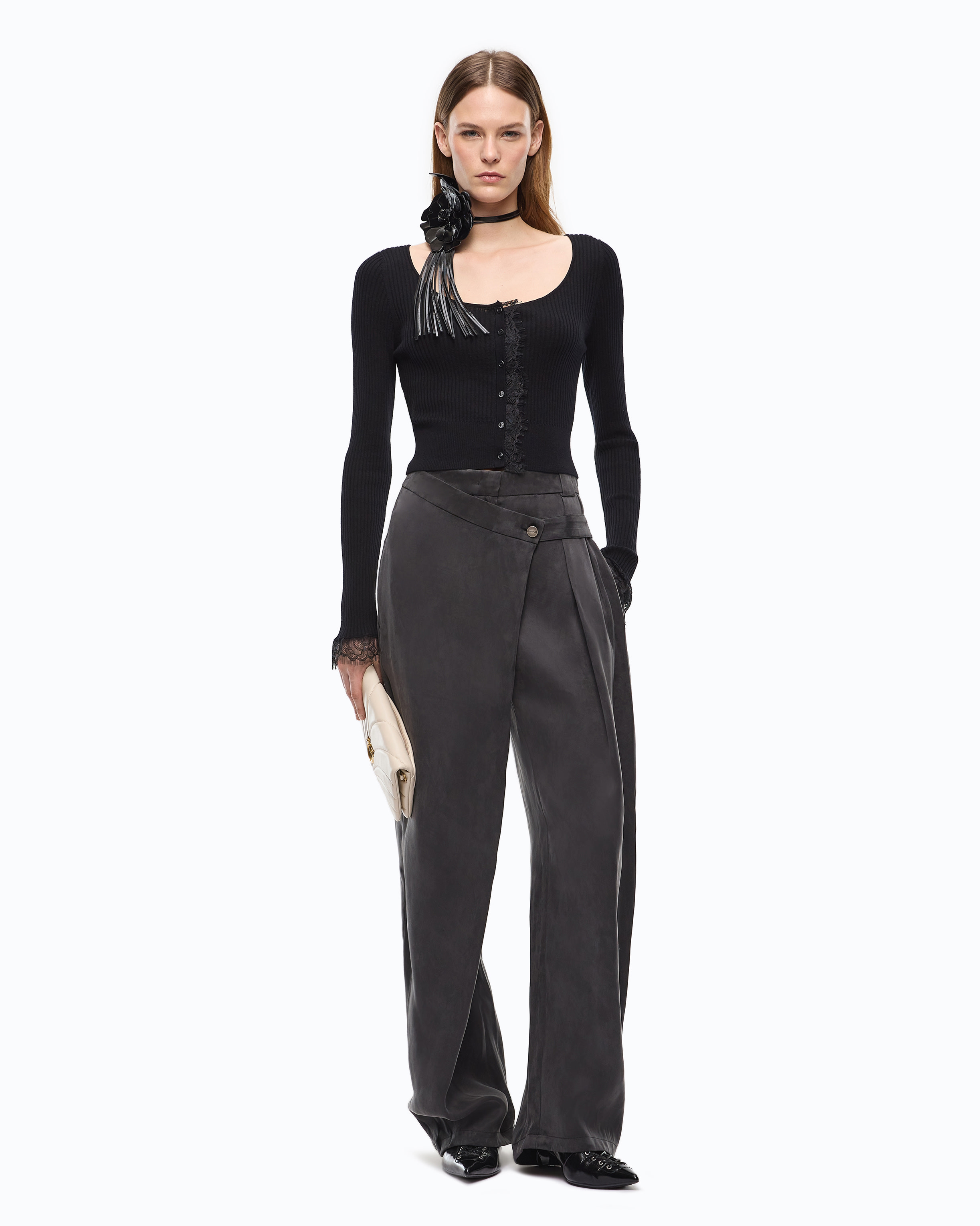 Wraparound carrot trousers PINKO Black