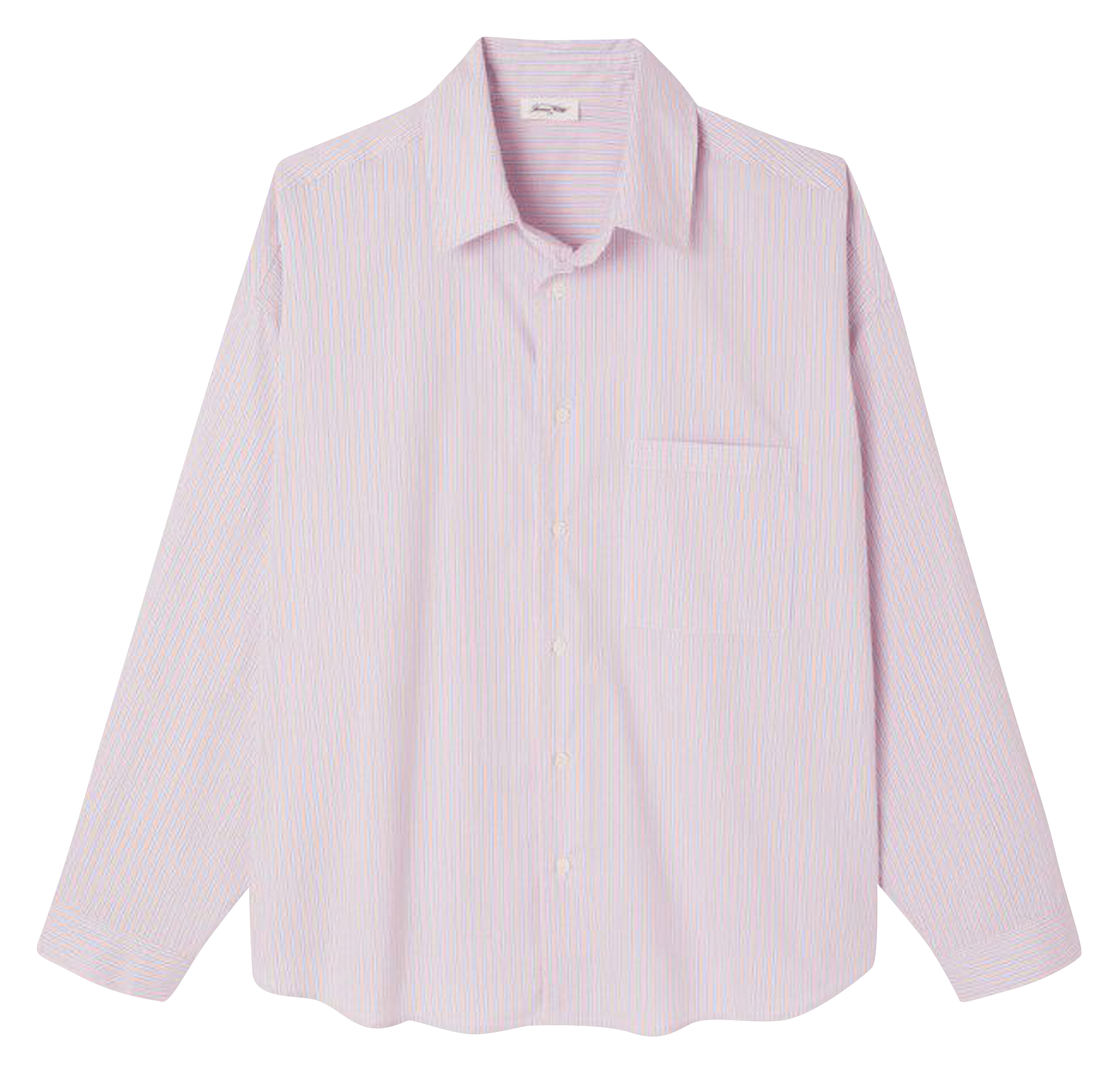 Weites Hemd mit klassischem Streifenmuster aus Baumwollmischung AMERICAN VINTAGE Rosa