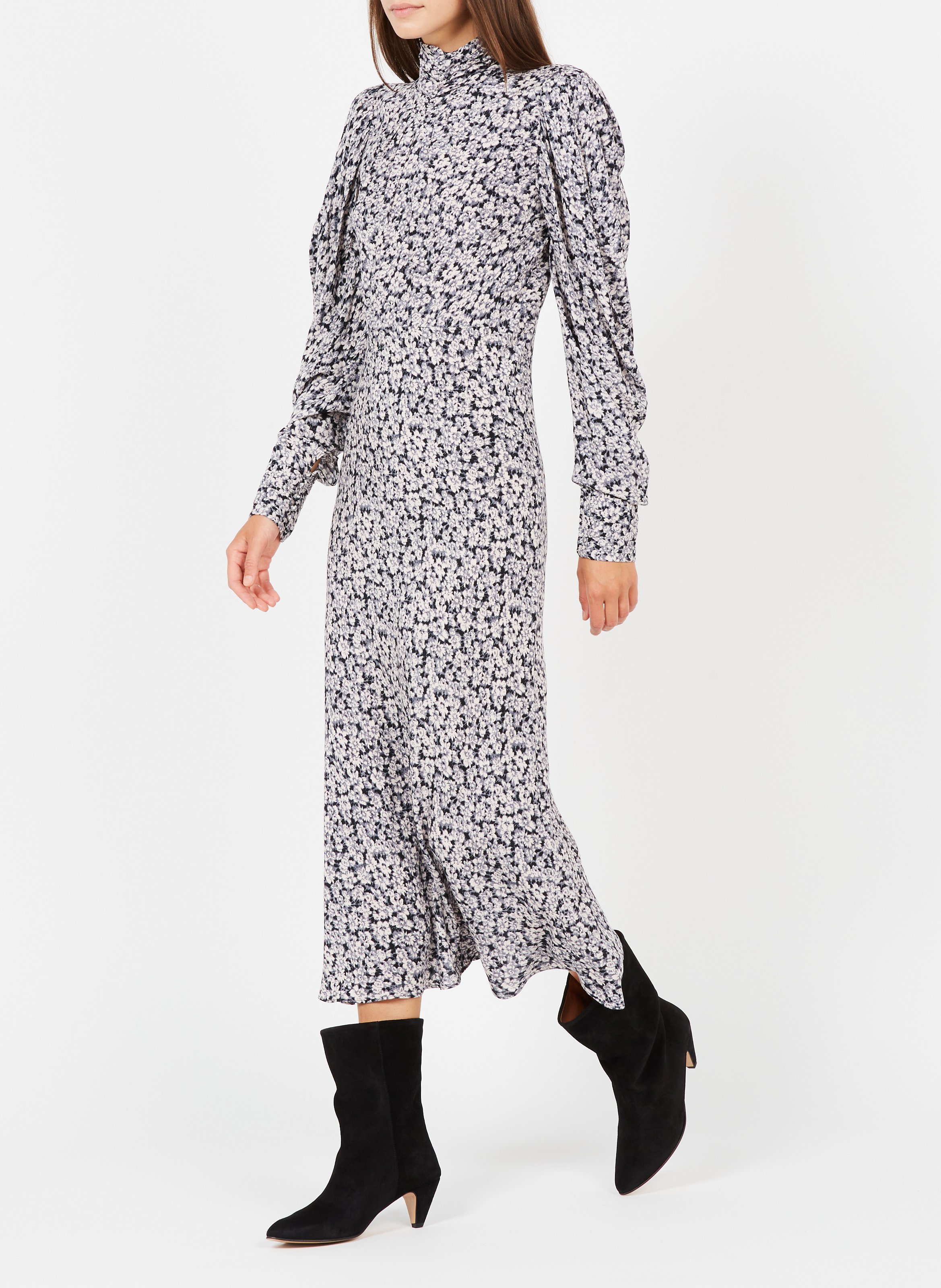 Heeled velvet mid-calf boots ANONYMOUS COPENHAGEN Black