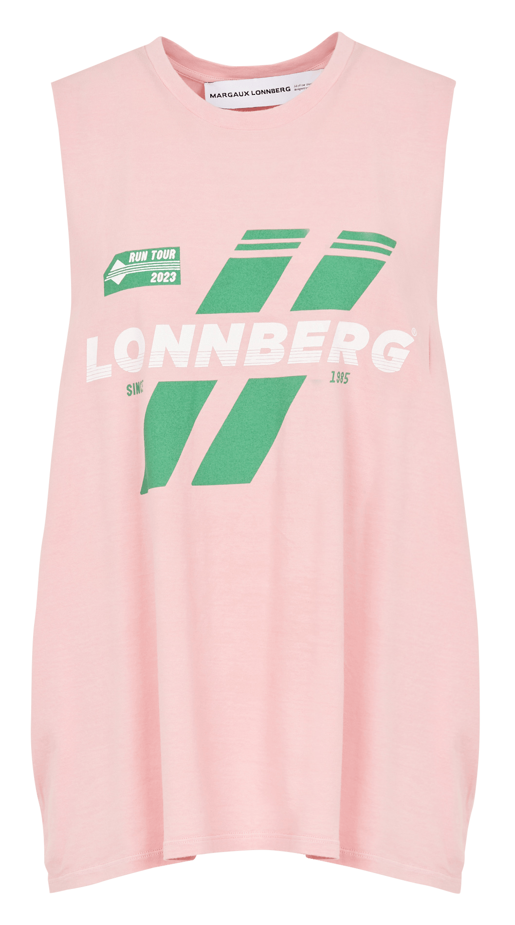 Camiseta holgada de algodón con estampado RosaMARGAUX LONNBERG