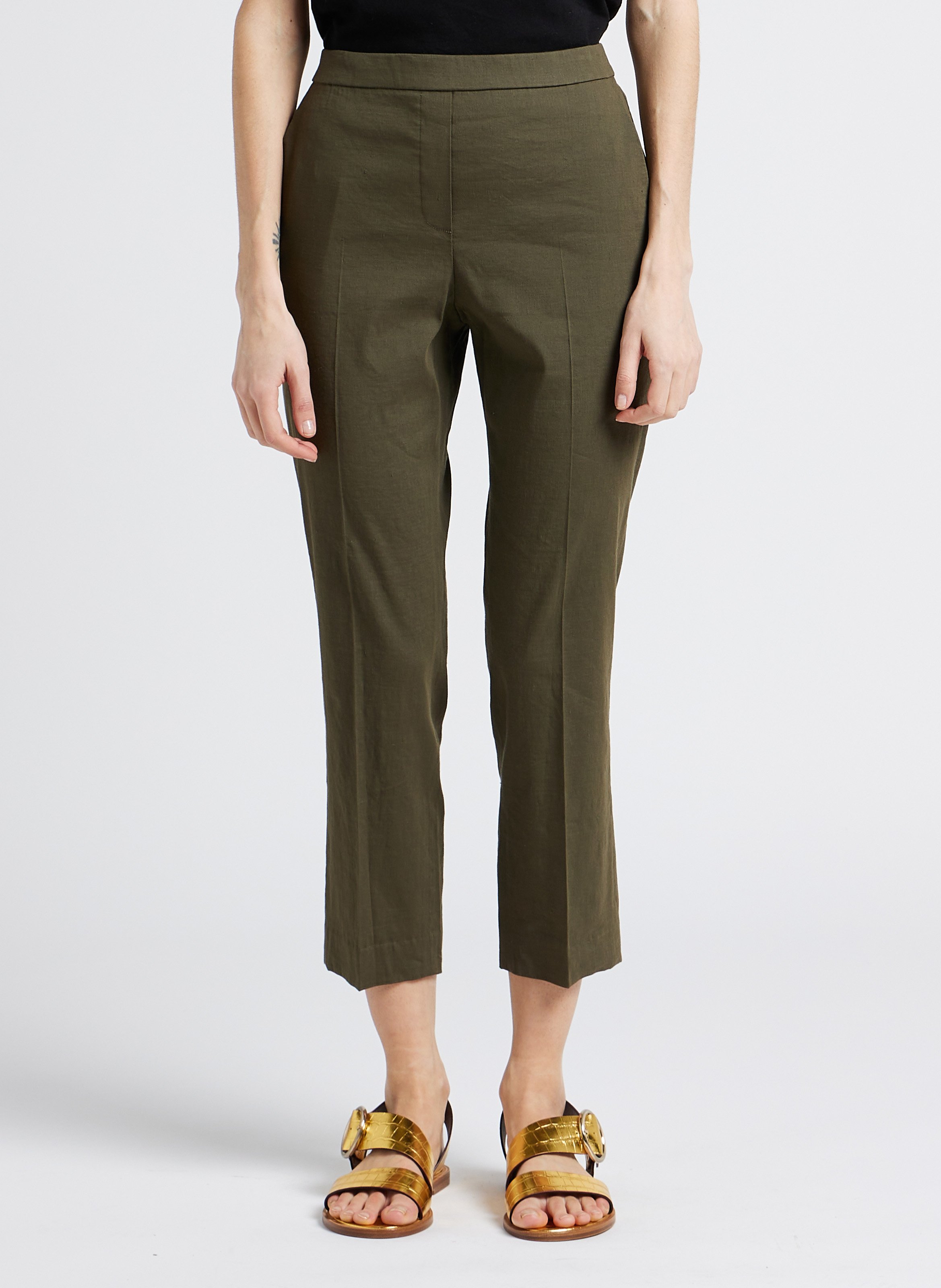 Capribroek | linnenblend THEORY Kaki