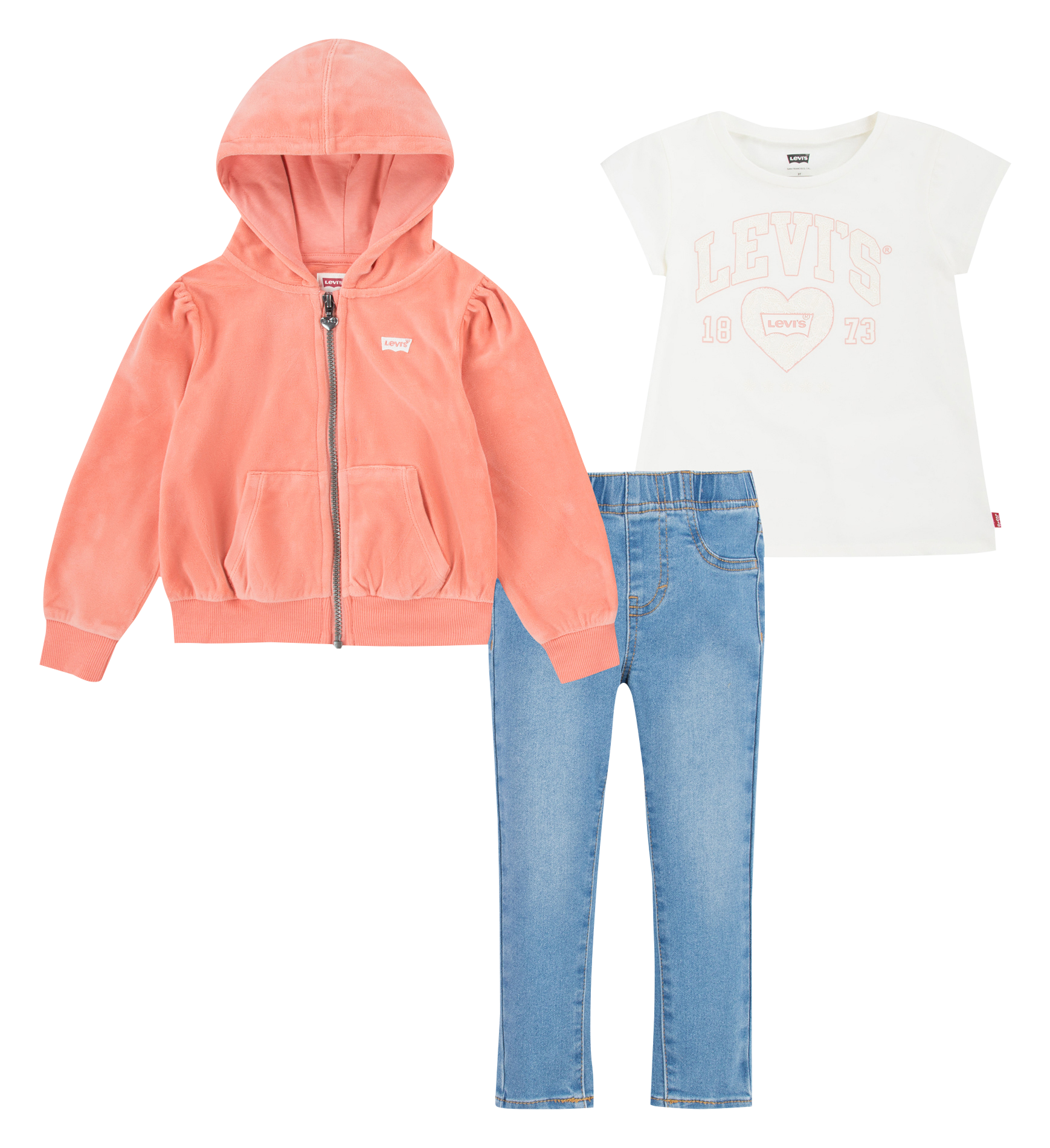 Jeans and sweater set Orange