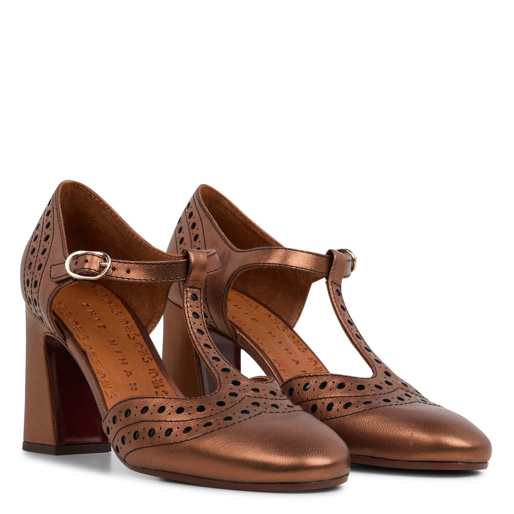 Glanzende, leren Mary-Janes CHIE MIHARA Bruin