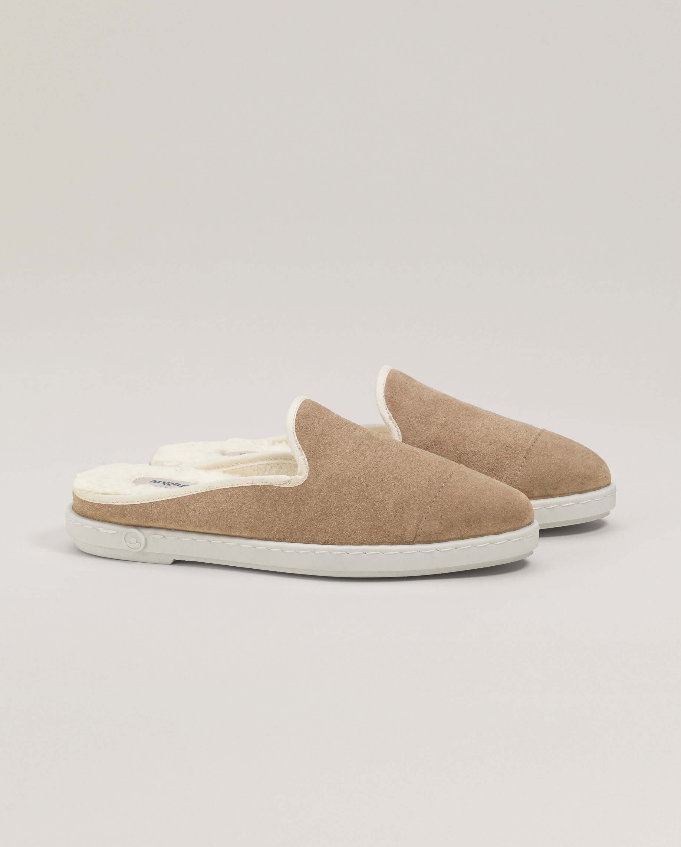 Women's leather mule, taupe ANGARDE Brown