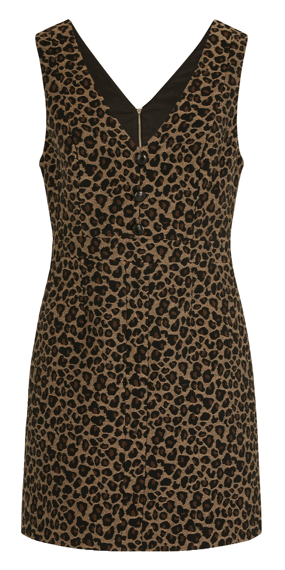 Short printed dress in blended cotton MORGAN Brown