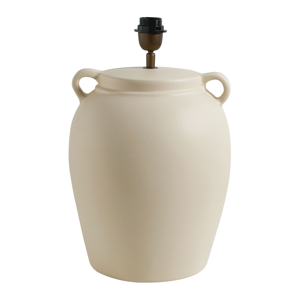 Ceramic amphora table lamp base - ø 29 x 44.5 cm - white BLANC D'IVOIRE Black