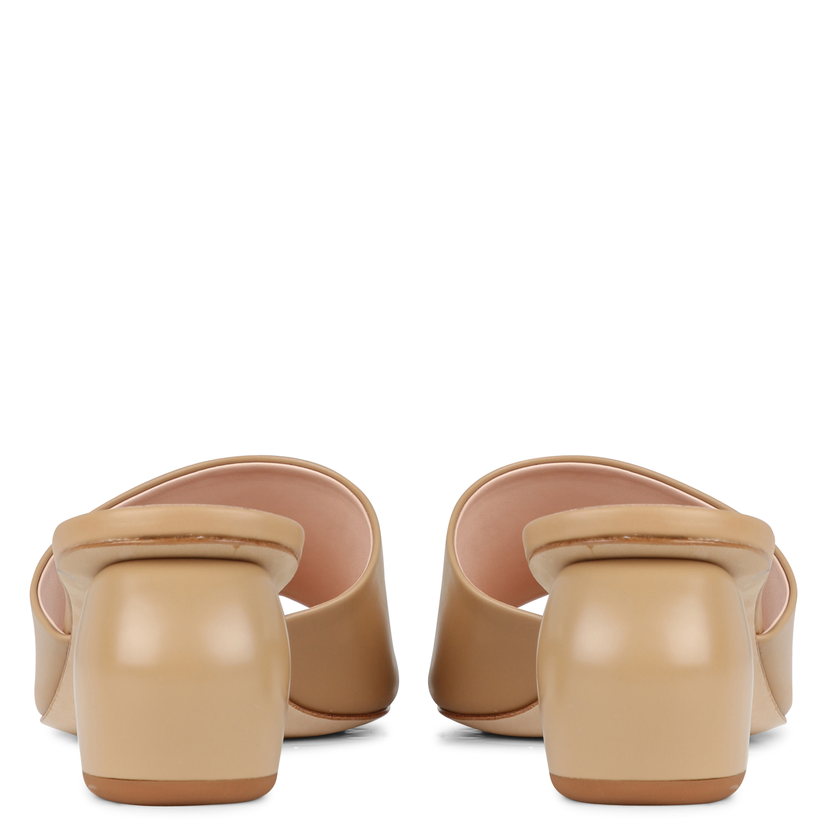 Sandales hautes en cuir MI/MAI Beige