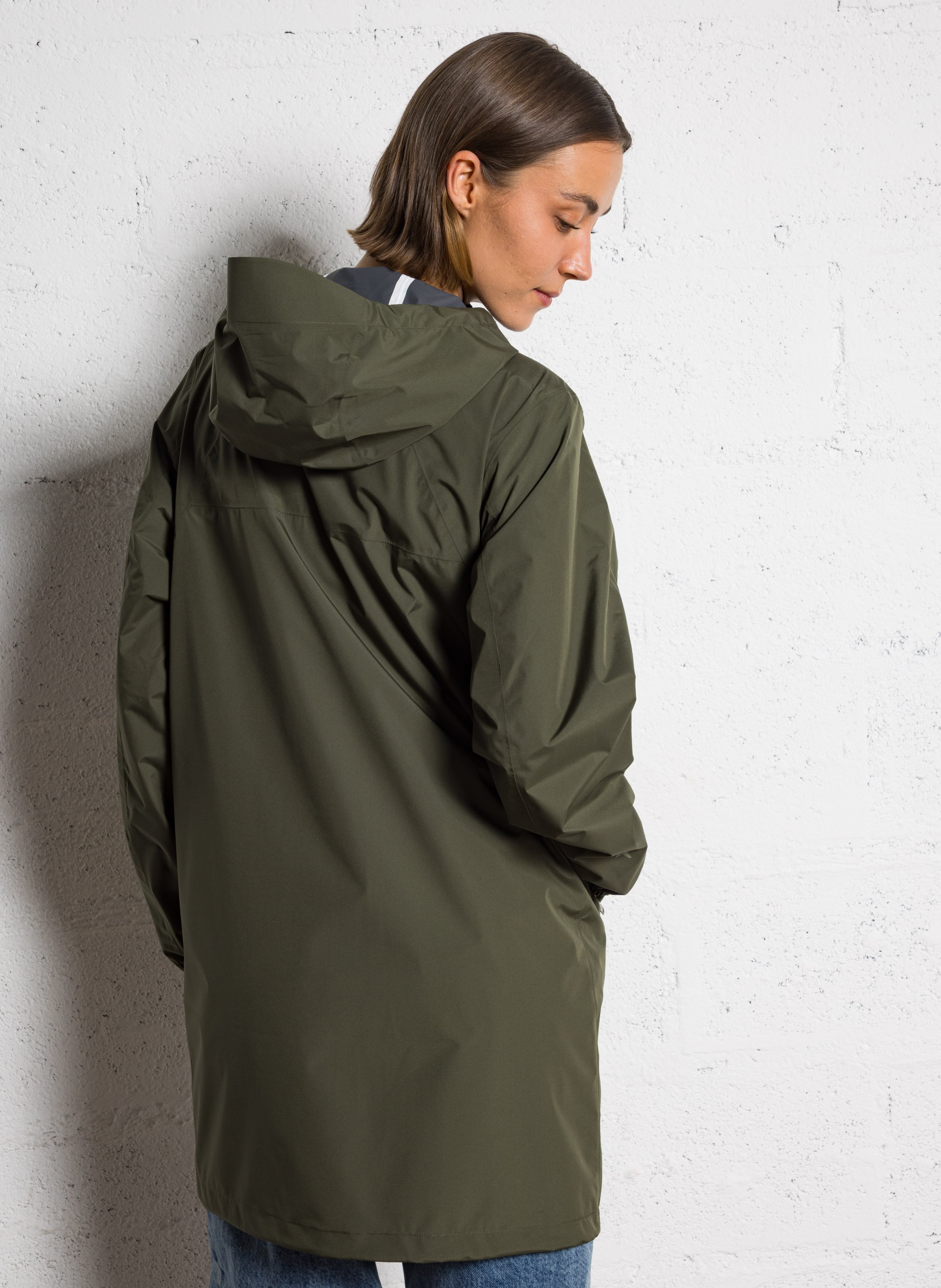 Long straight parka with hood AIGLE Green
