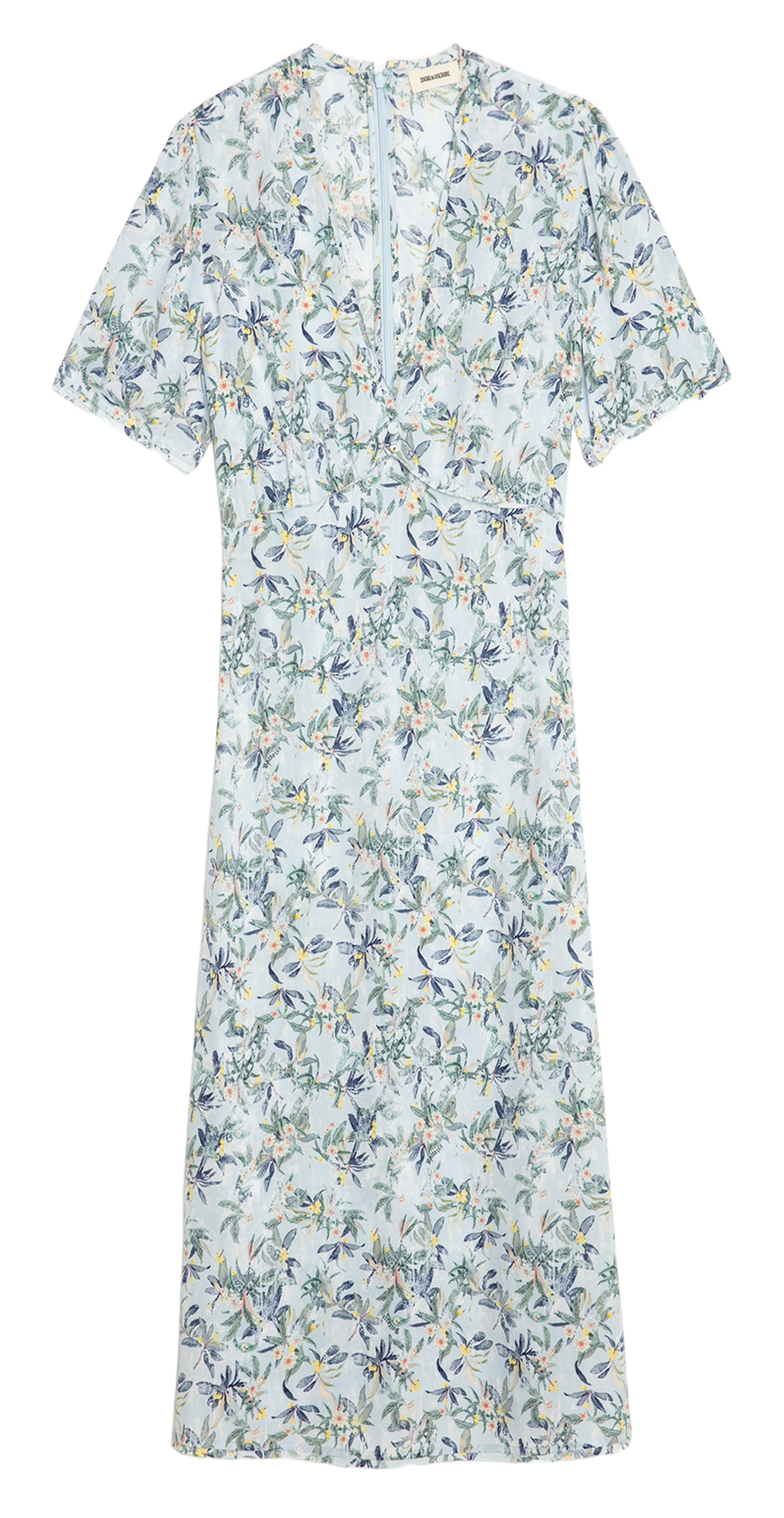 Abito corto con scollo a V stampato ZADIG&VOLTAIRE Blu