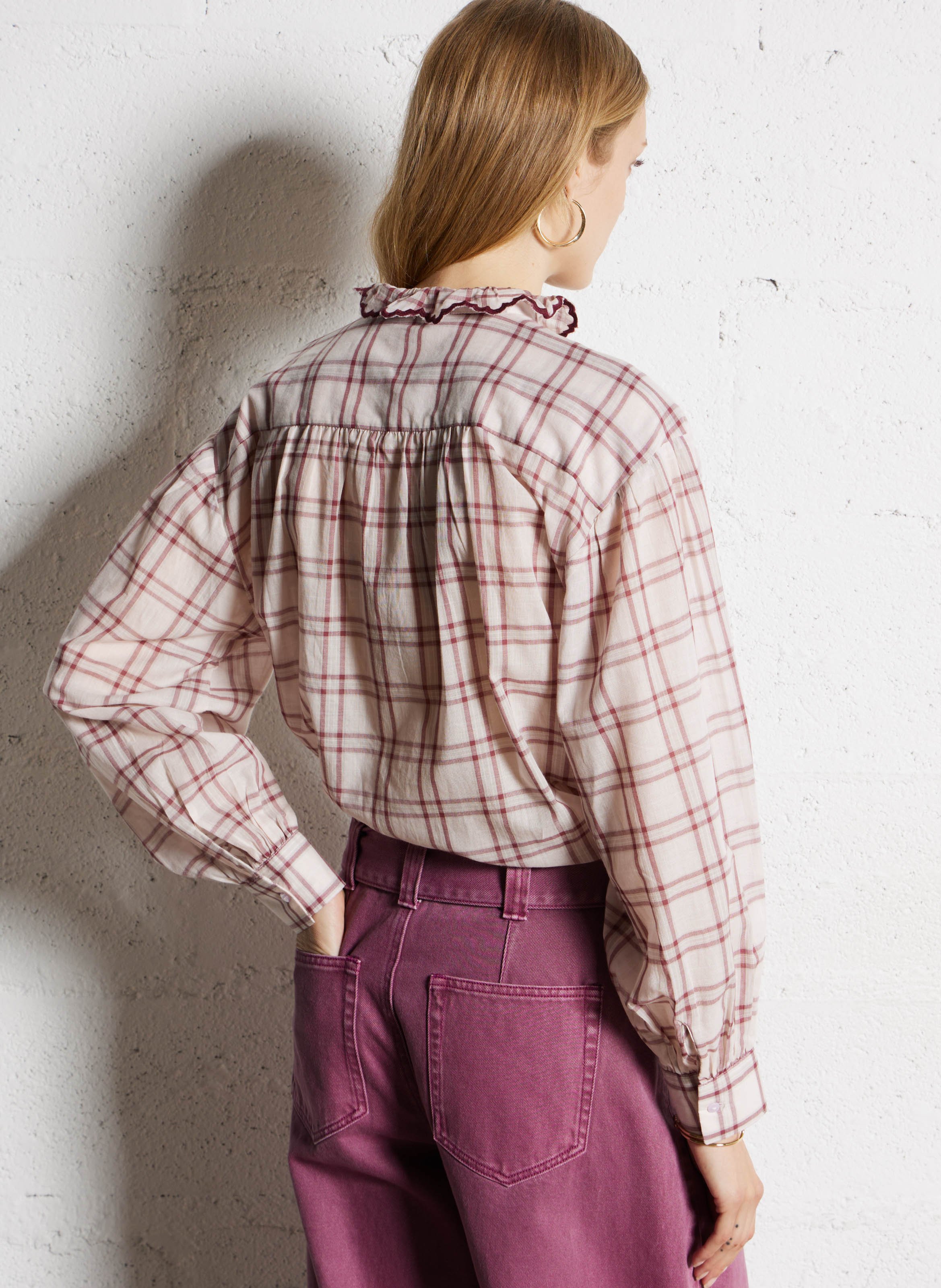 Alexandra checked shirt SUNCOO Pink