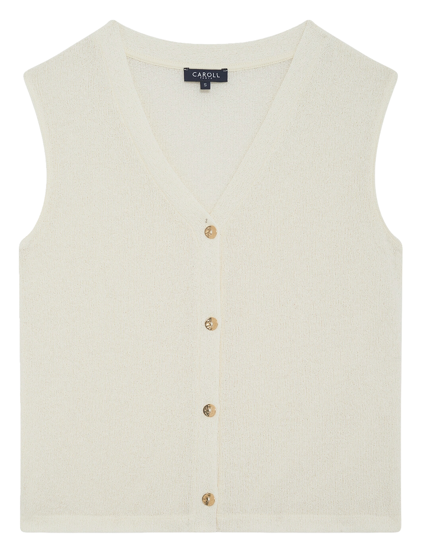 Shawl-collar cardigan CAROLL Beige