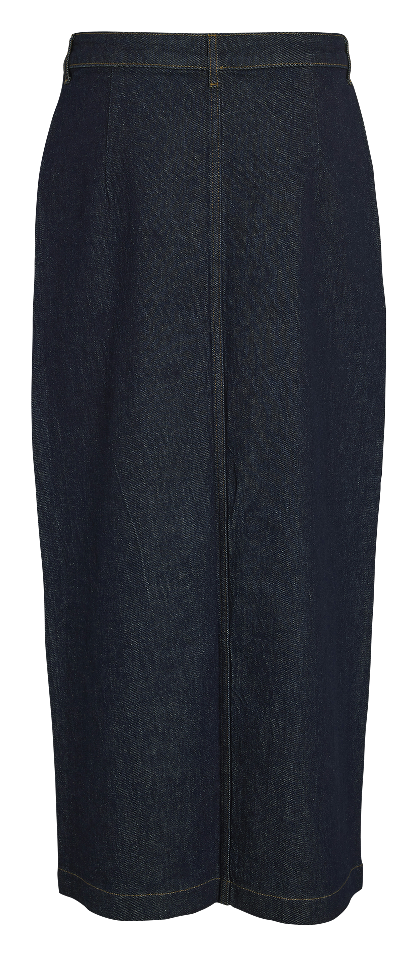 Jupe midi en denim de coton mélangé VILA Bleu