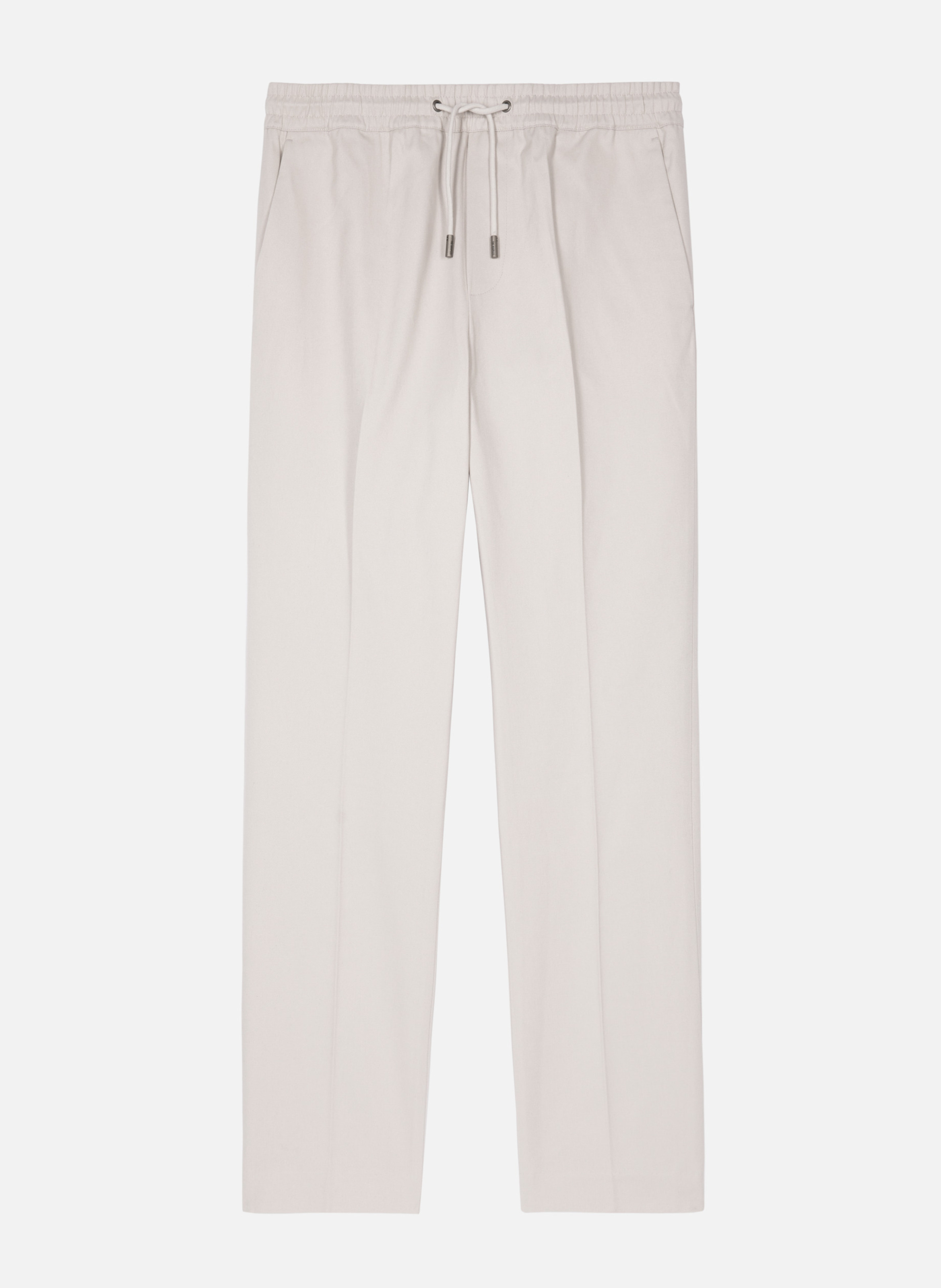 Elasticated-waist straight trousers THE KOOPLES Grey
