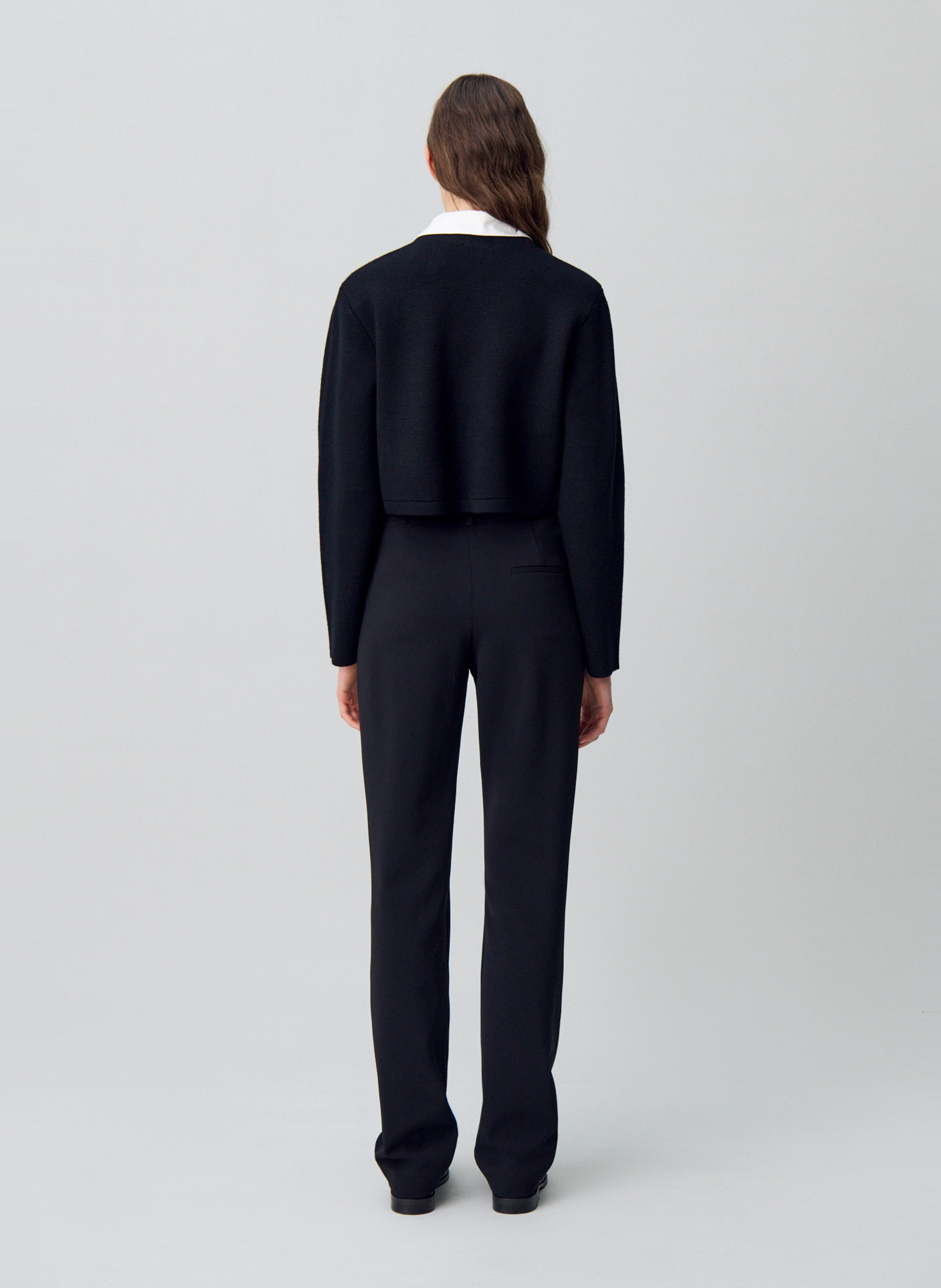 High-waisted straight-leg trousers CLAUDIE PIERLOT Black