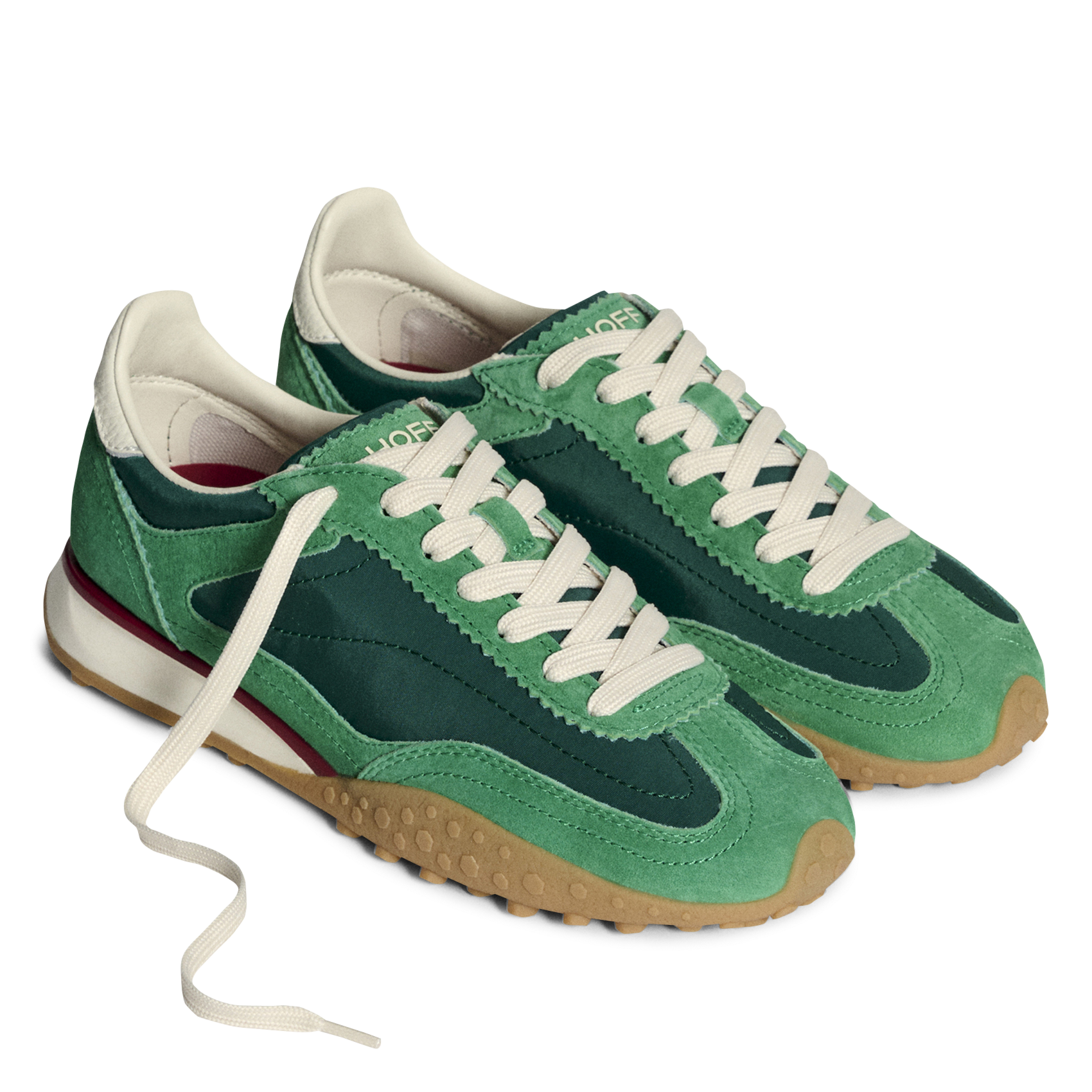 Niedrige Sneaker aus Leder-Mix HOFF Grun