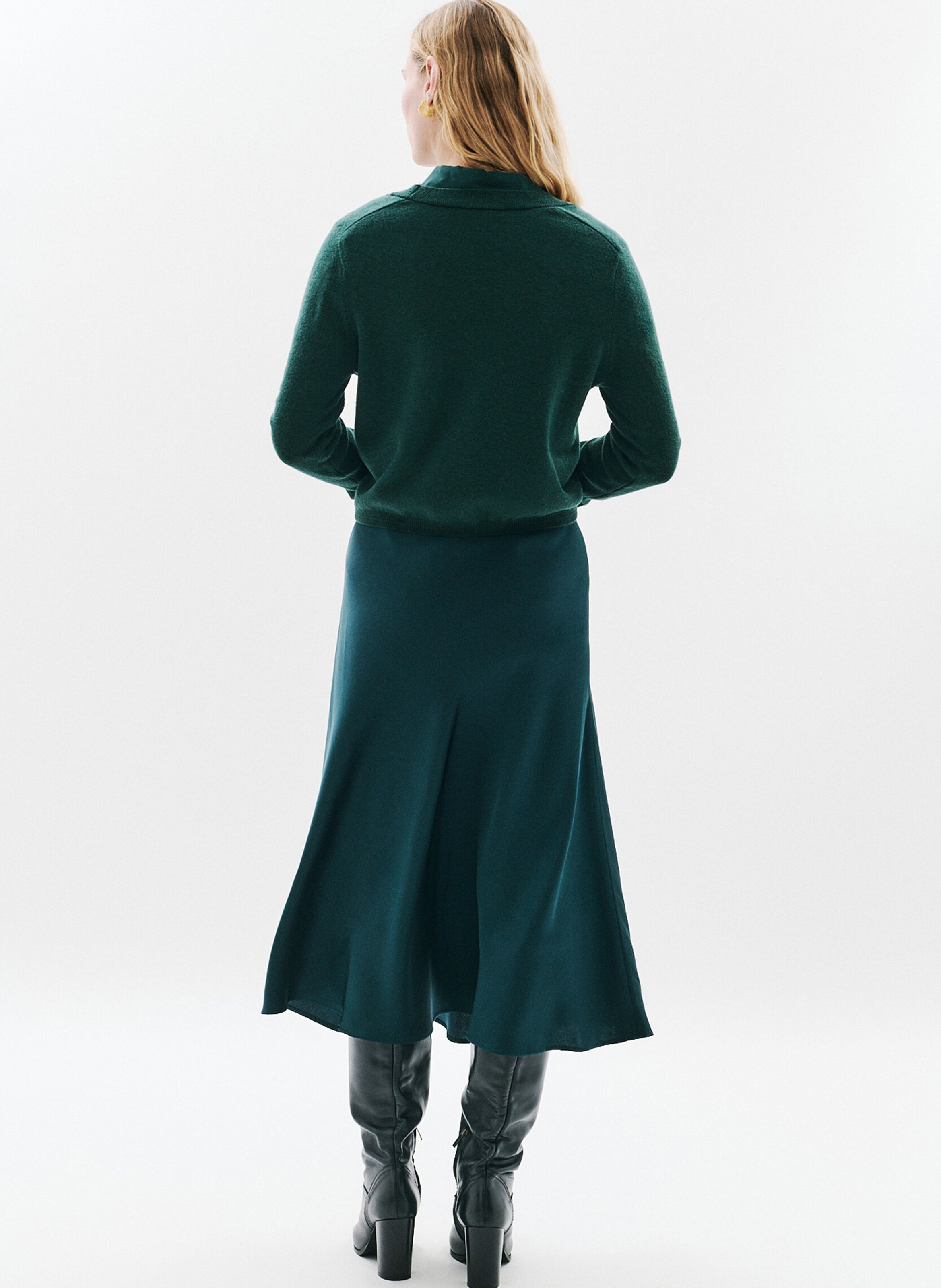 Svenland V-neck wool cardigan CAROLL Green