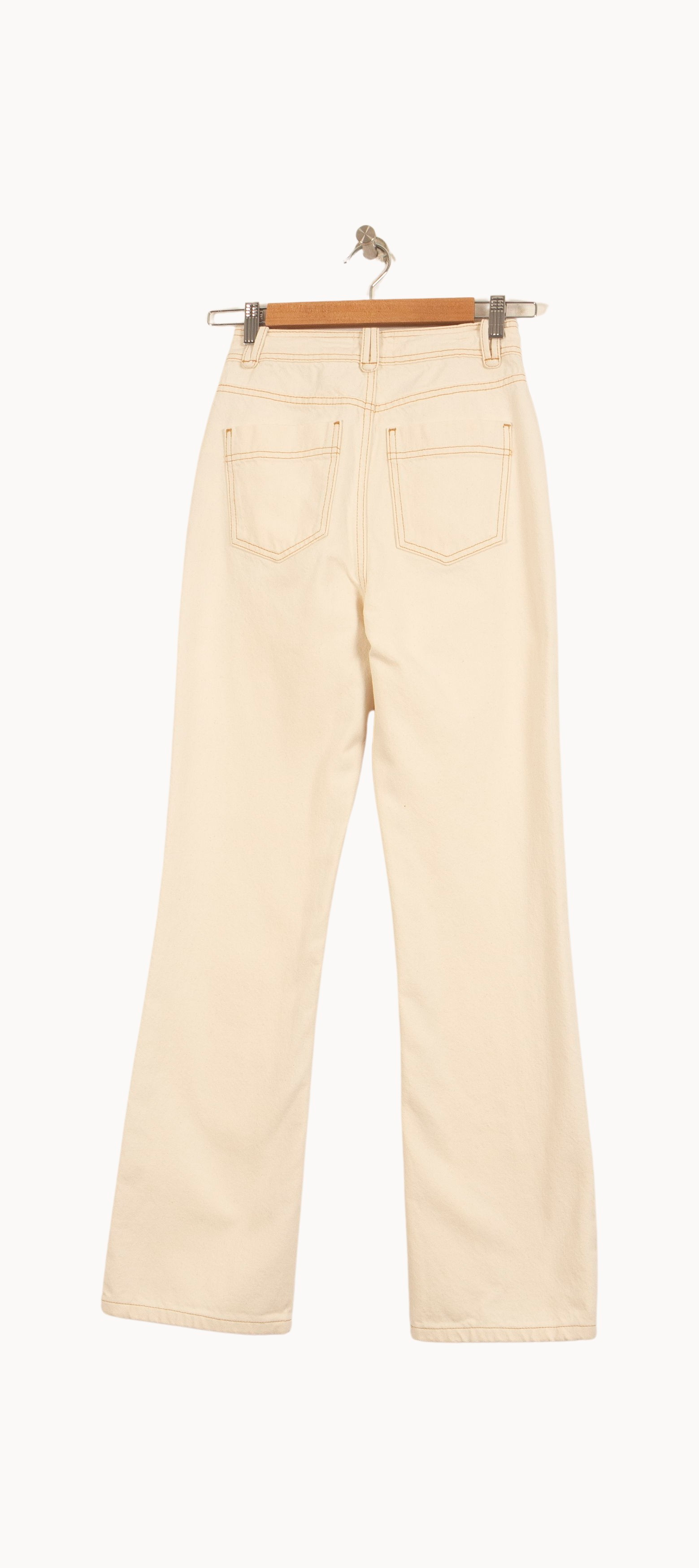 Cropped slim jeans with studs SEZANE - Seconde main Beige