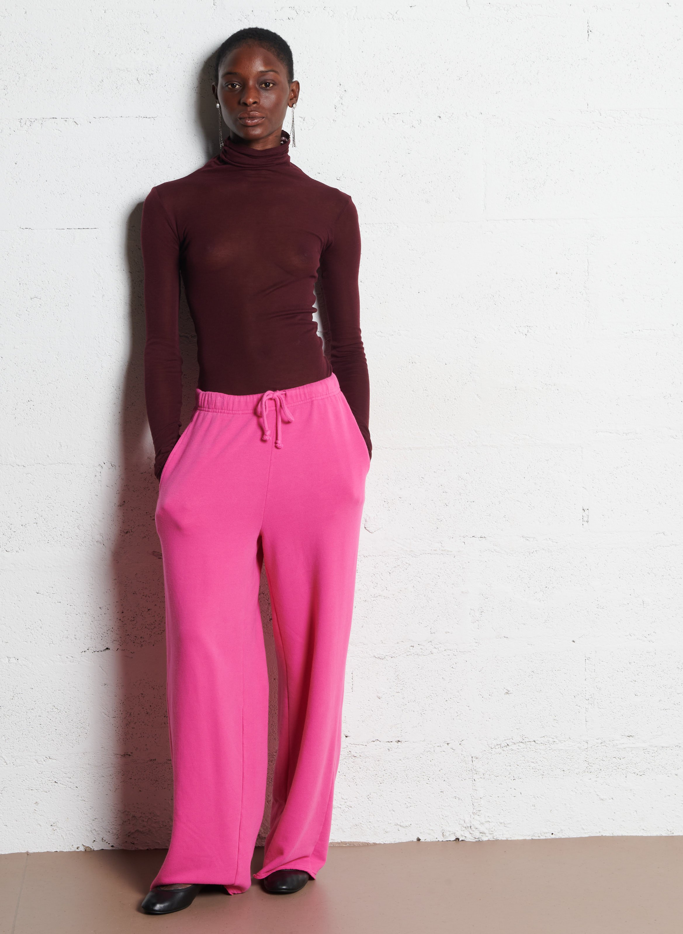 Opyntale high-neck cotton T-shirt AMERICAN VINTAGE Purple