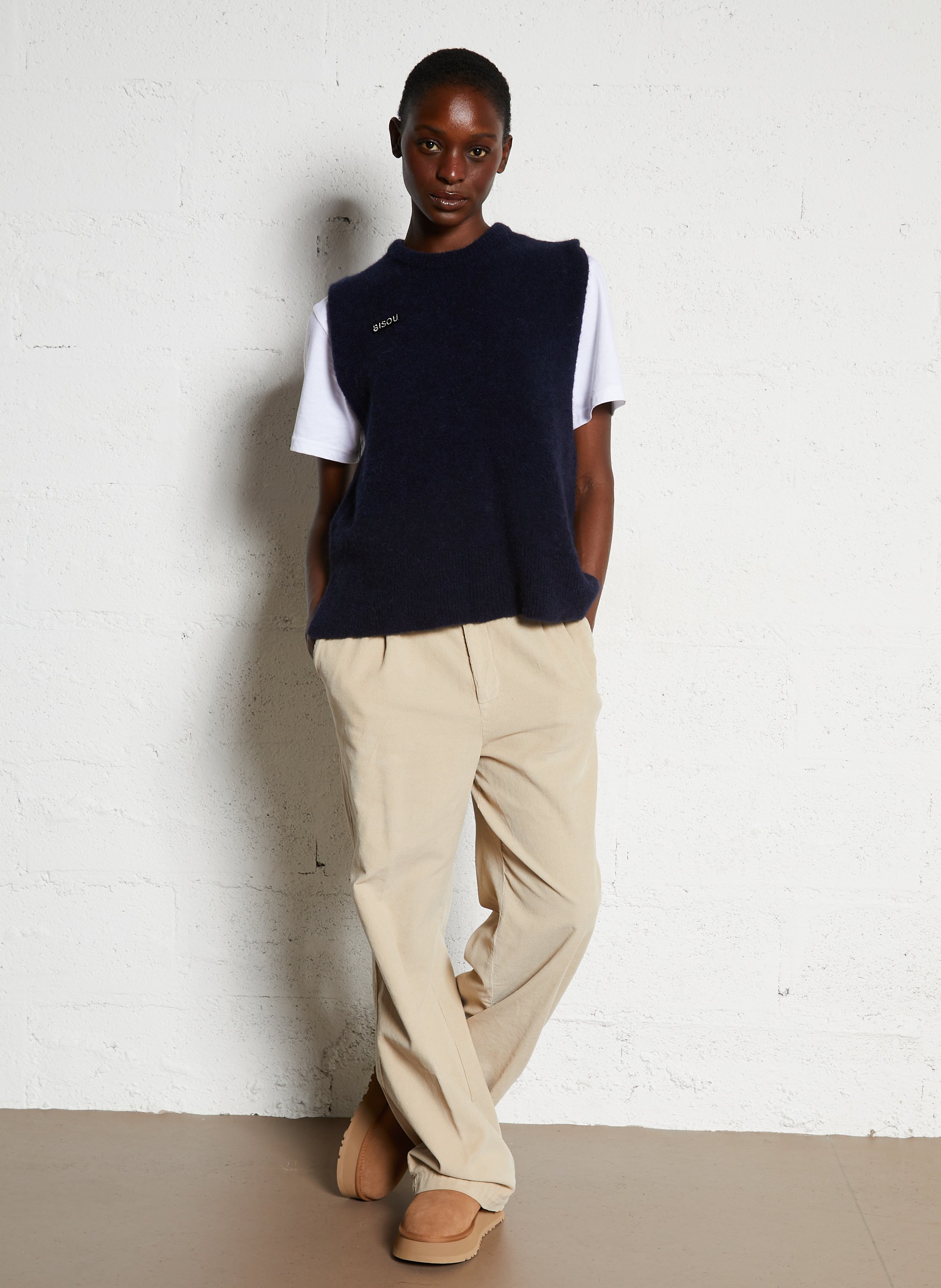 Pull oversize col rond MAISON ANJE Marron