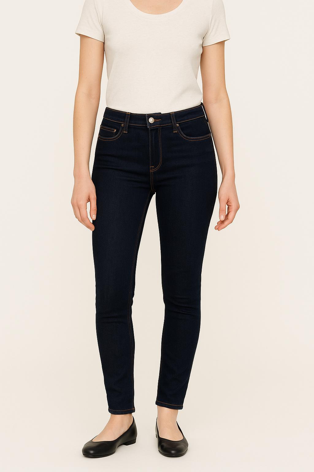 Cropped slim jeans with studs LEVI'S - Seconde main Blue