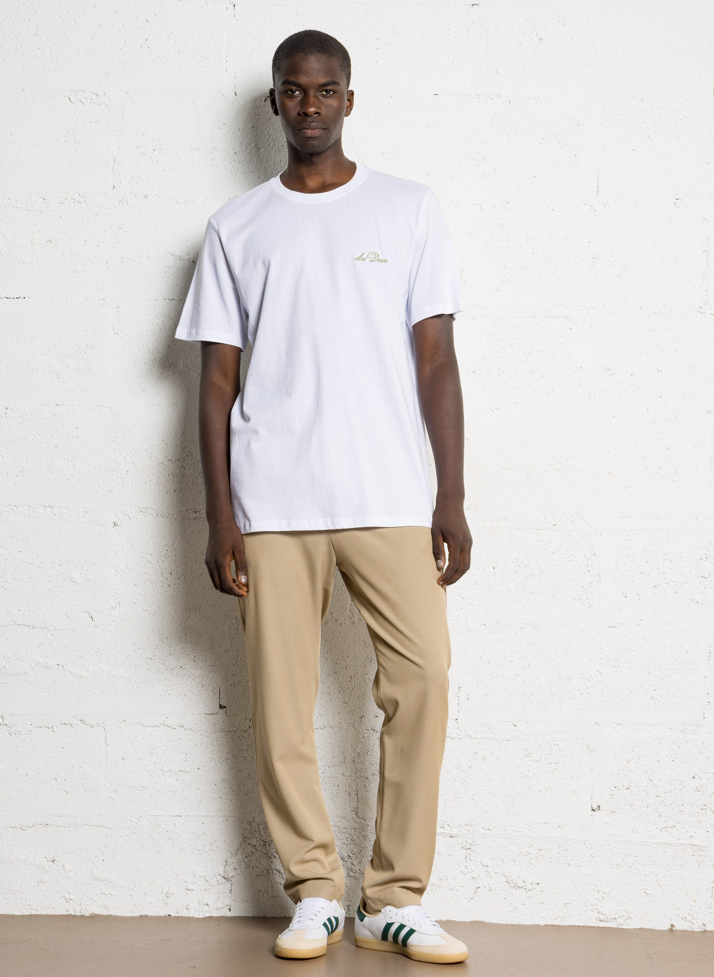 Straight-cut organic cotton T-shirt LES DEUX White