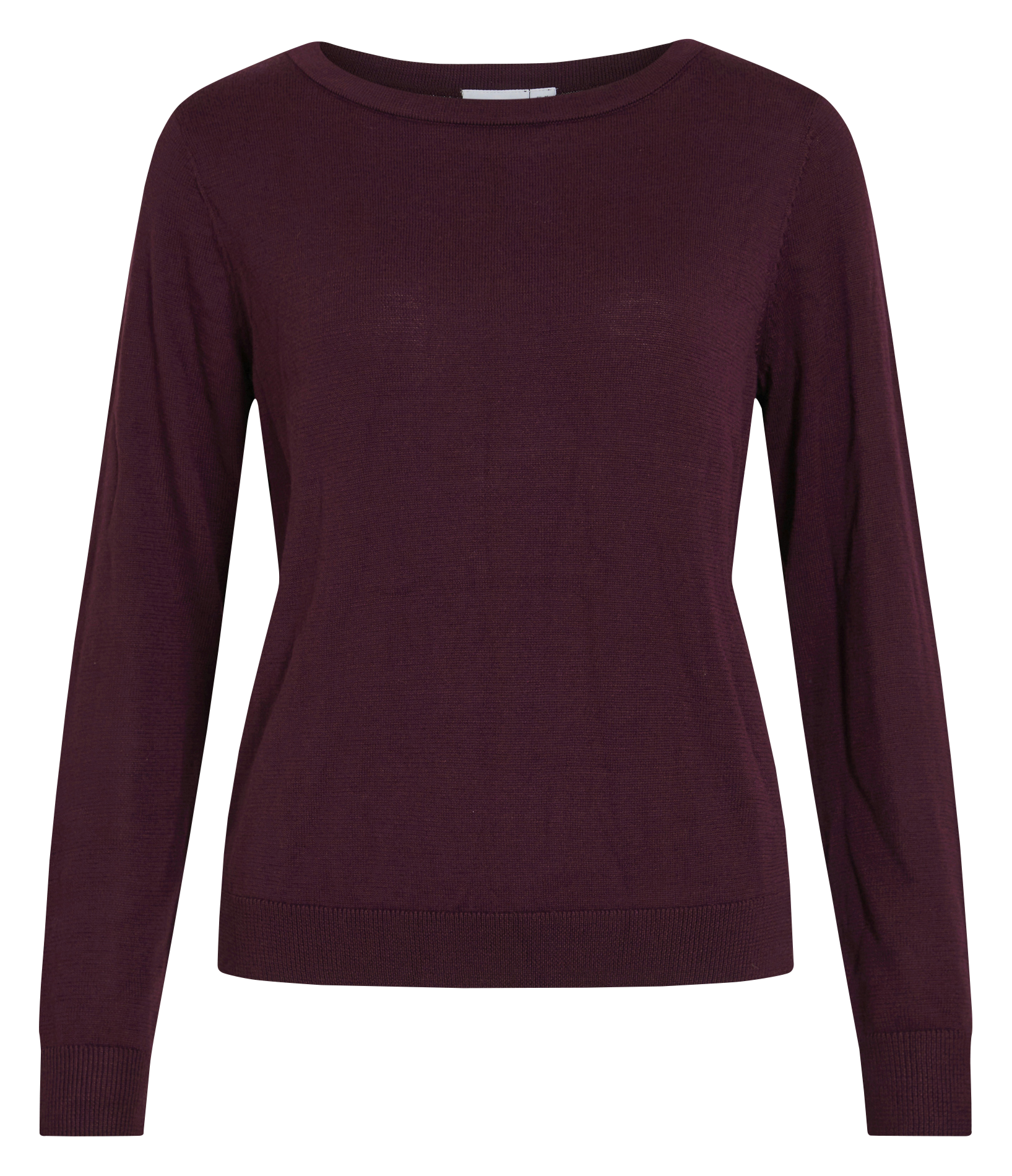 Pull droit uni en maille fine VILA Prune