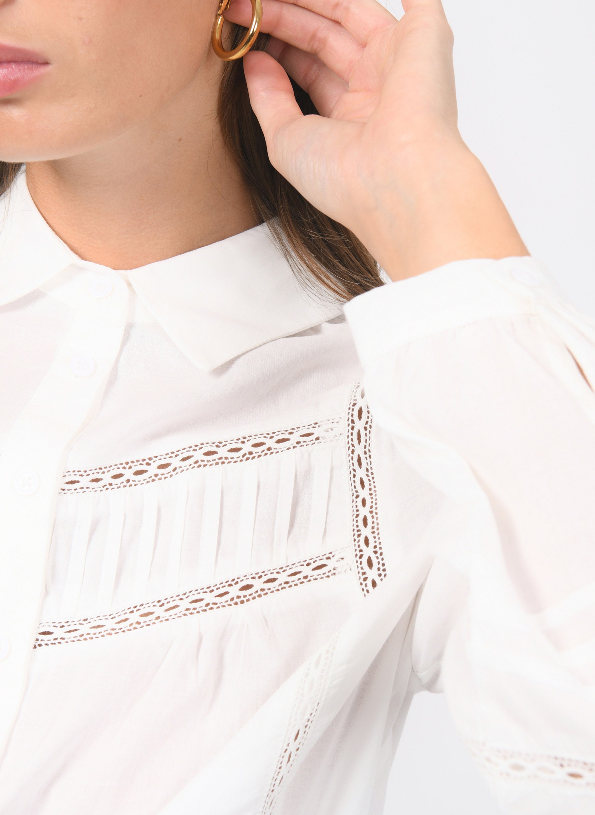 Chemise col classique en coton KOOKAI Blanc